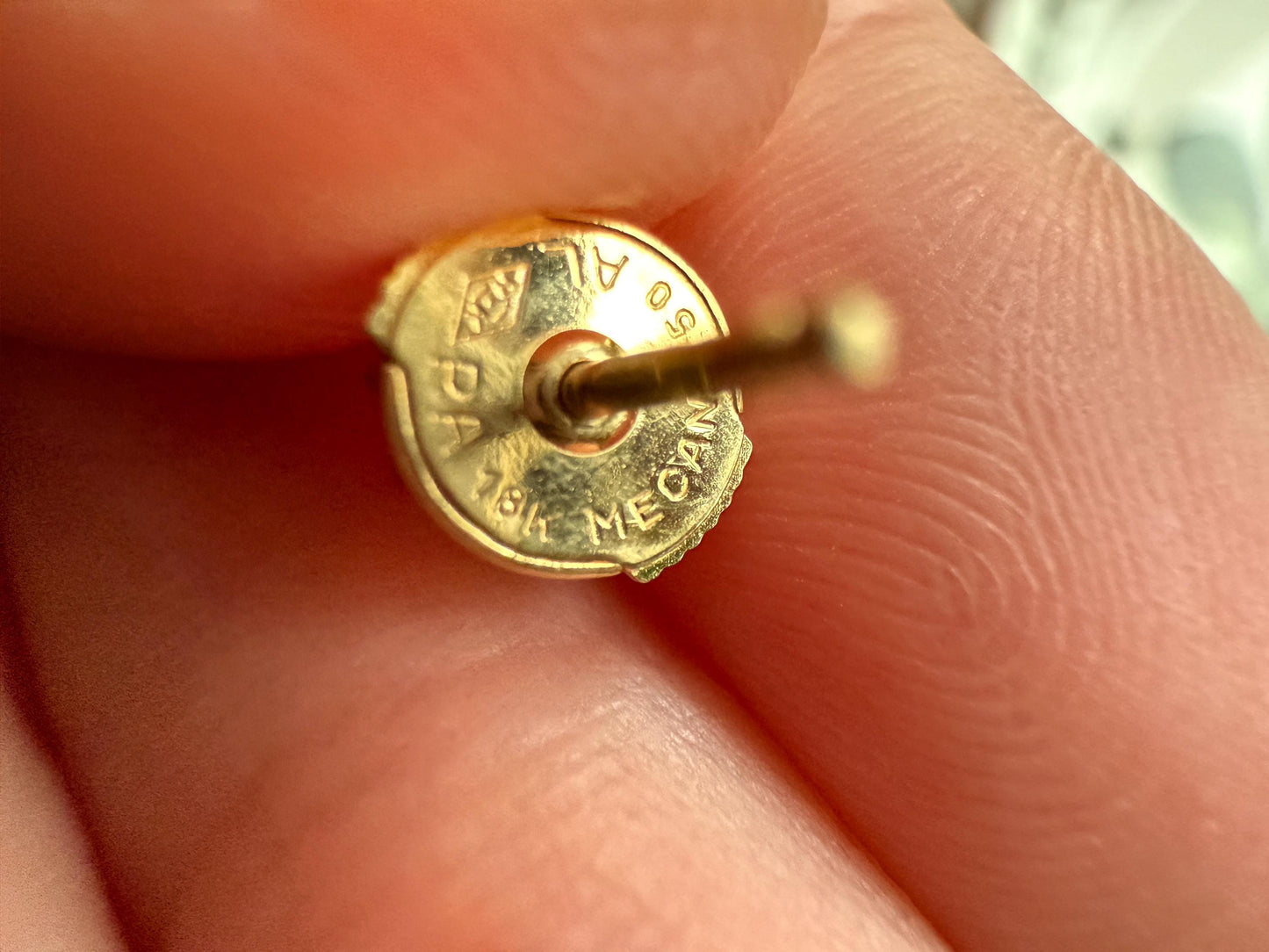 Vintage .7 Ctw Transitional Cut DIAMOND Buttercup Prong Stud Earrings French 18k Gold Platinum Romantic Gift Earstack Minimalist Alpa Back