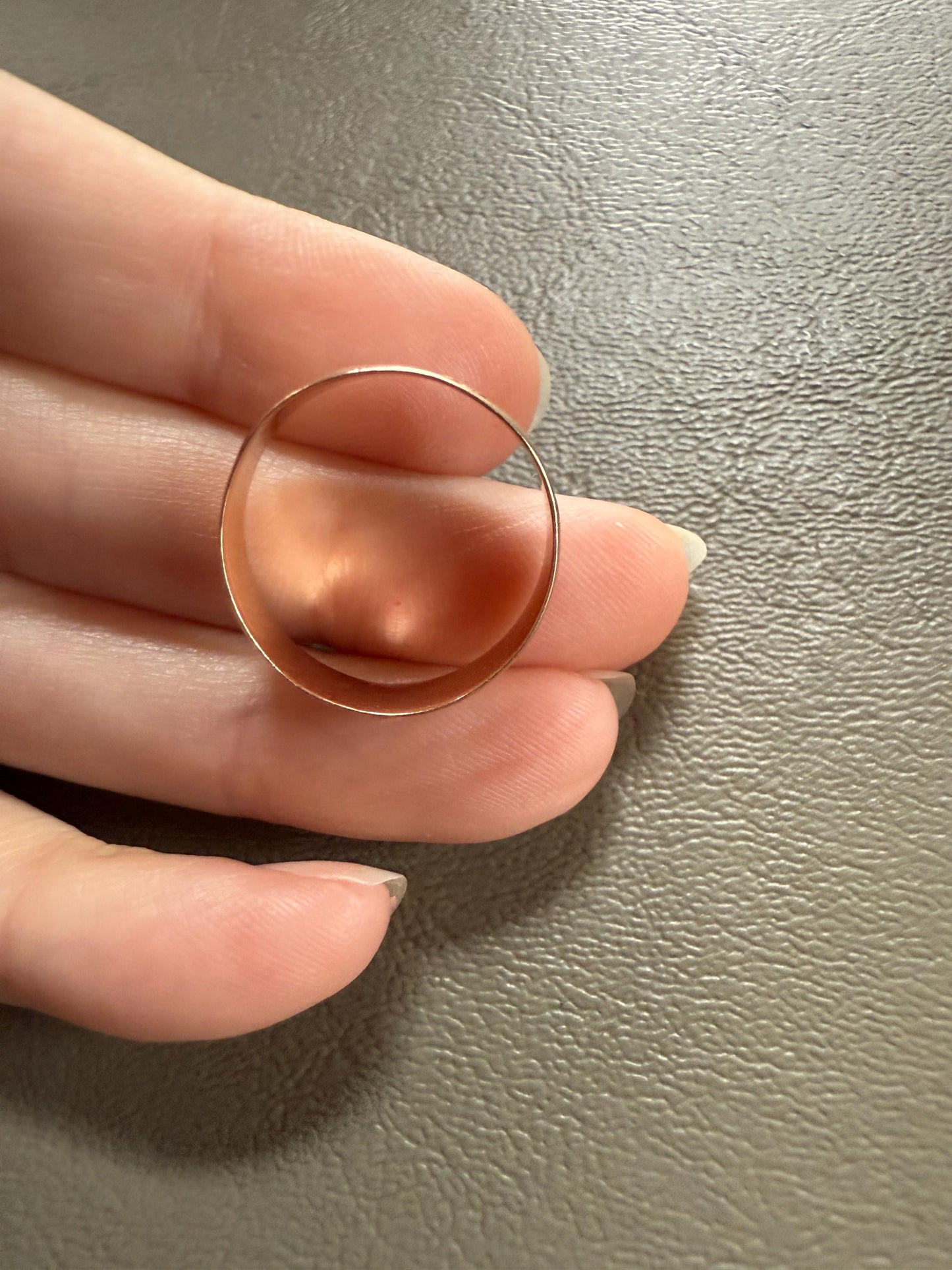 Quatrefoil Victorian Wedding Ring 5.8mm Wide Cigar Band Antique 10k Gold Solid Rosy Eternity Stacker Romantic Gift Geometric