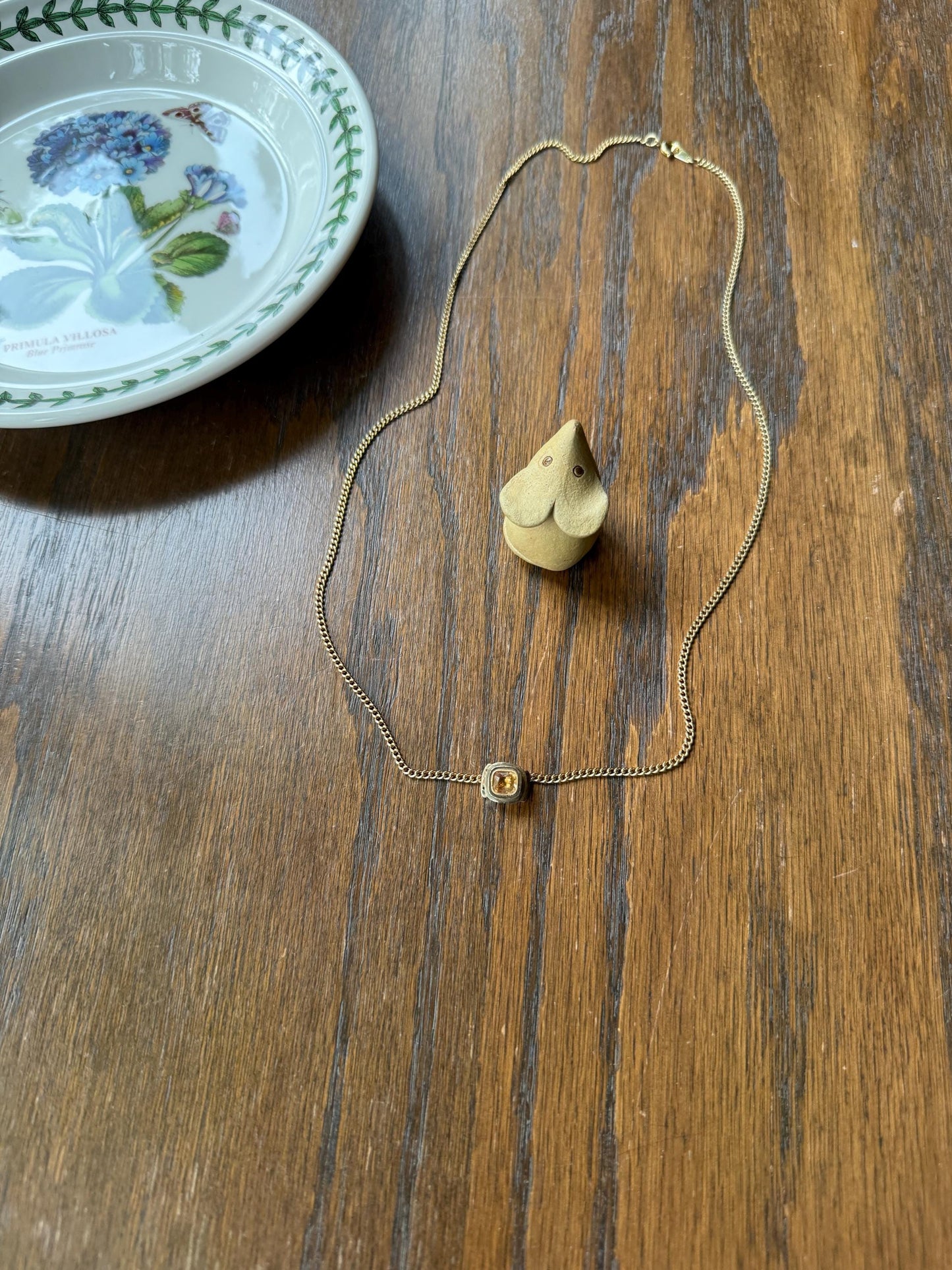 Antique Old Cut CITRINE Georgian Era Clasp Extender Connector 10k 14k Gold Yellow Geometric Victorian Necklace Bracelet Parts Findings