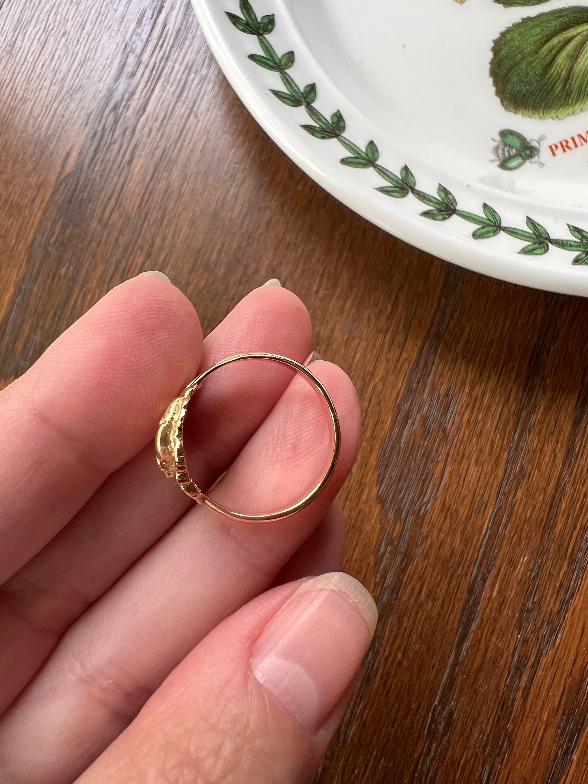 CARNATION French Art Nouveau Antique Rose Cut Diamonds 18k Gold Ring Figural Floral Stacker Buttery Glow Romantic Gift Unique Belle Epoque
