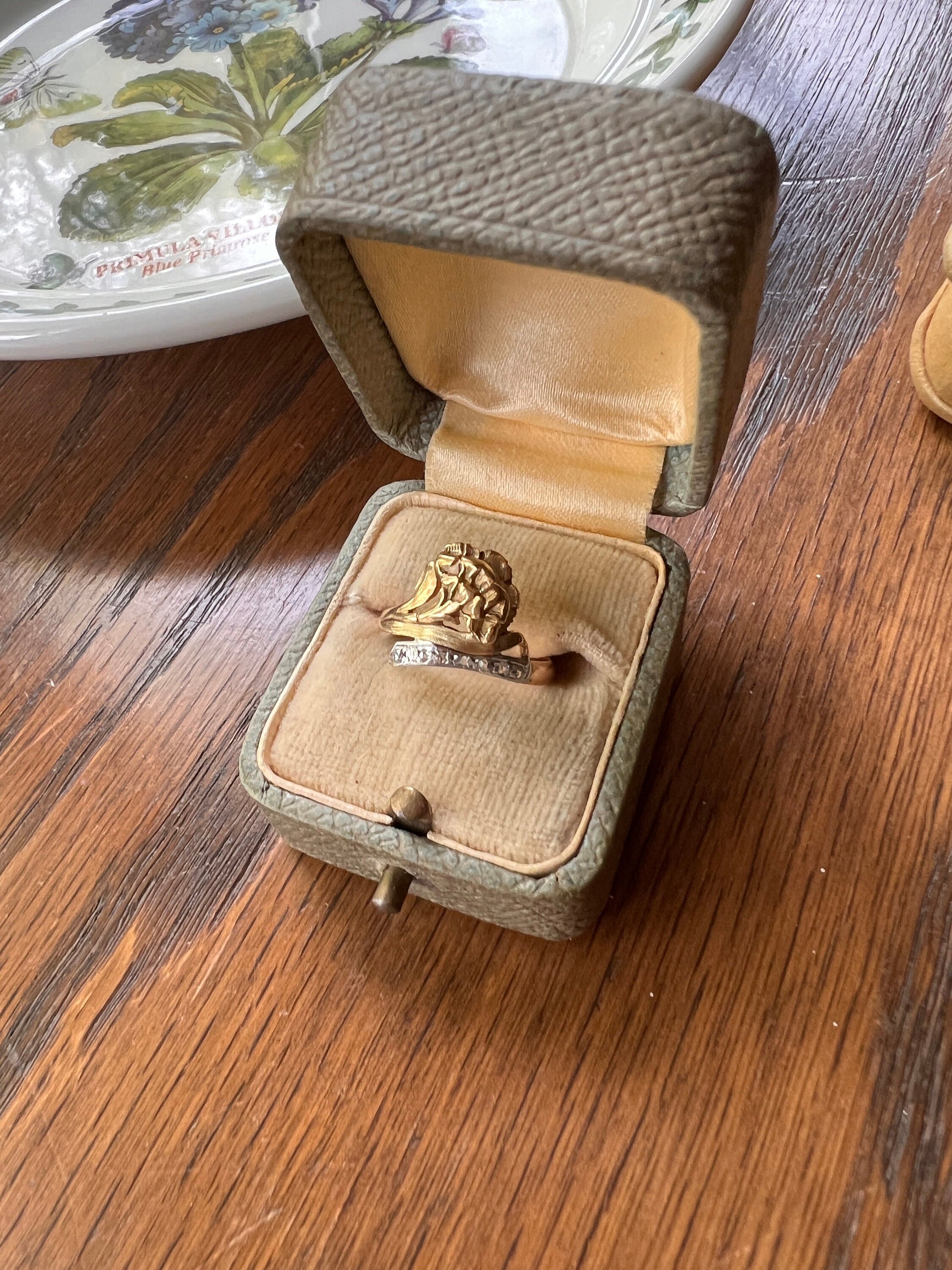 CARNATION French Art Nouveau Antique Rose Cut Diamonds 18k Gold Ring Figural Floral Stacker Buttery Glow Romantic Gift Unique Belle Epoque