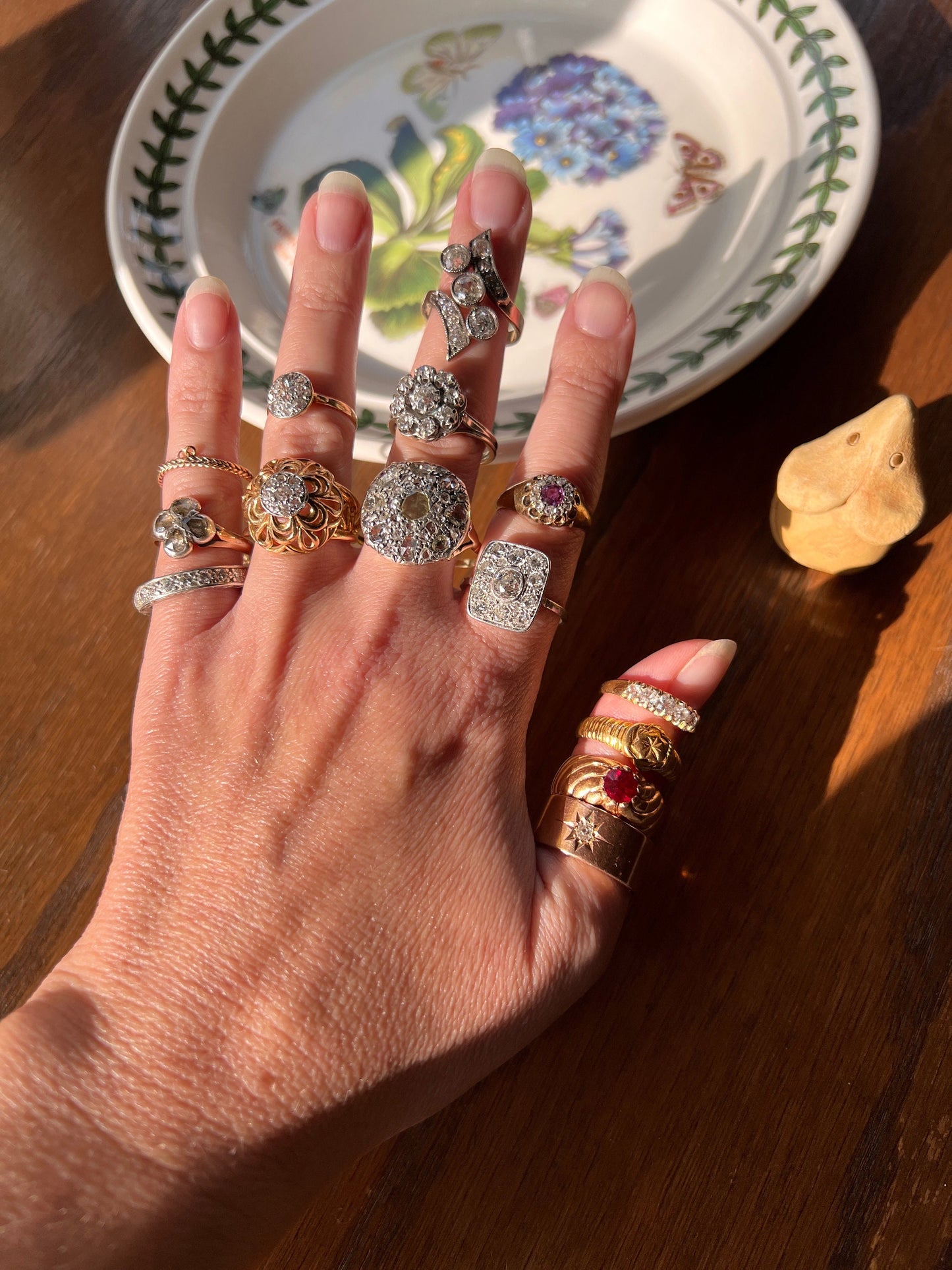 GADROON French Antique Pink Ruby Wide Band Ring 6.9g 18k Rose Gold Romantic Gift Glowing Ribbed Stacker Swirl Belle Epoque Victorian Chunky