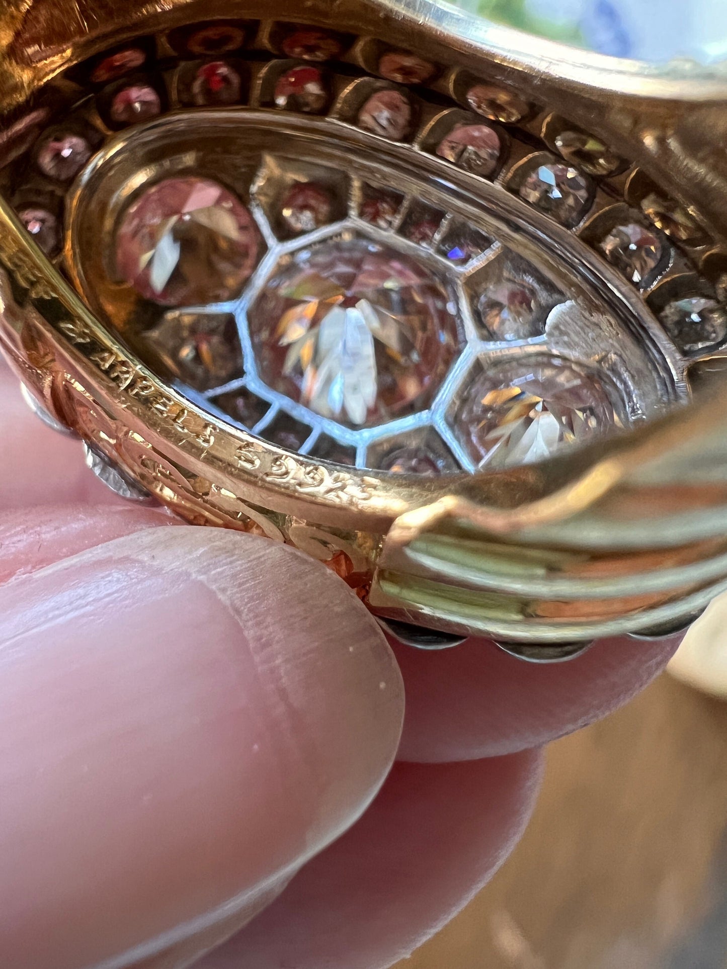 Vintage VAN CLEEF & ARPELS Boxed 5.25 Carat Transitional Cut Diamond Ring Heavy 22g 18k Gold Platinum Vtg- Antique Art Deco Special Orig Box