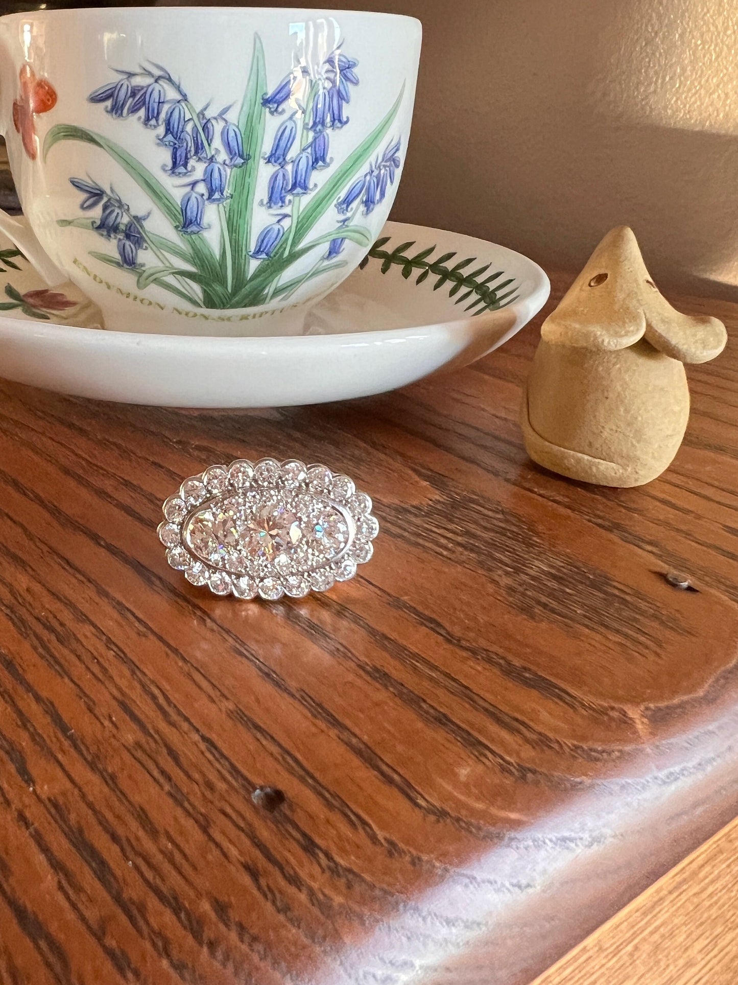 Vintage VAN CLEEF & ARPELS Boxed 5.25 Carat Transitional Cut Diamond Ring Heavy 22g 18k Gold Platinum Vtg- Antique Art Deco Special Orig Box