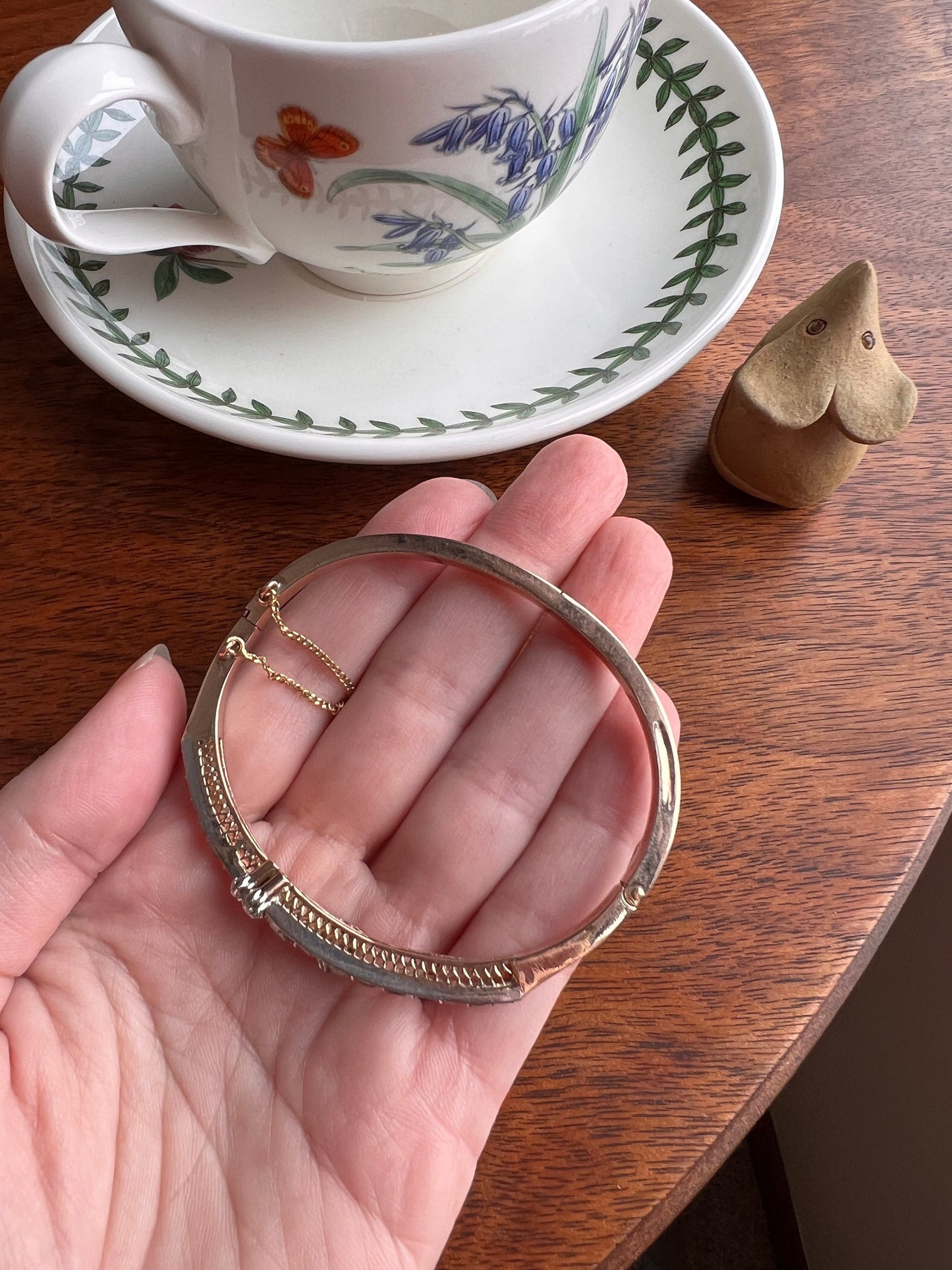 Boxed FRENCH Antique 24 TABLE Cut & Rose Cut DIAMOND 2 Carat Linear Clovers Hinged Bangle Bracelet 18k Gold Platinum Victorian Belle Epoque