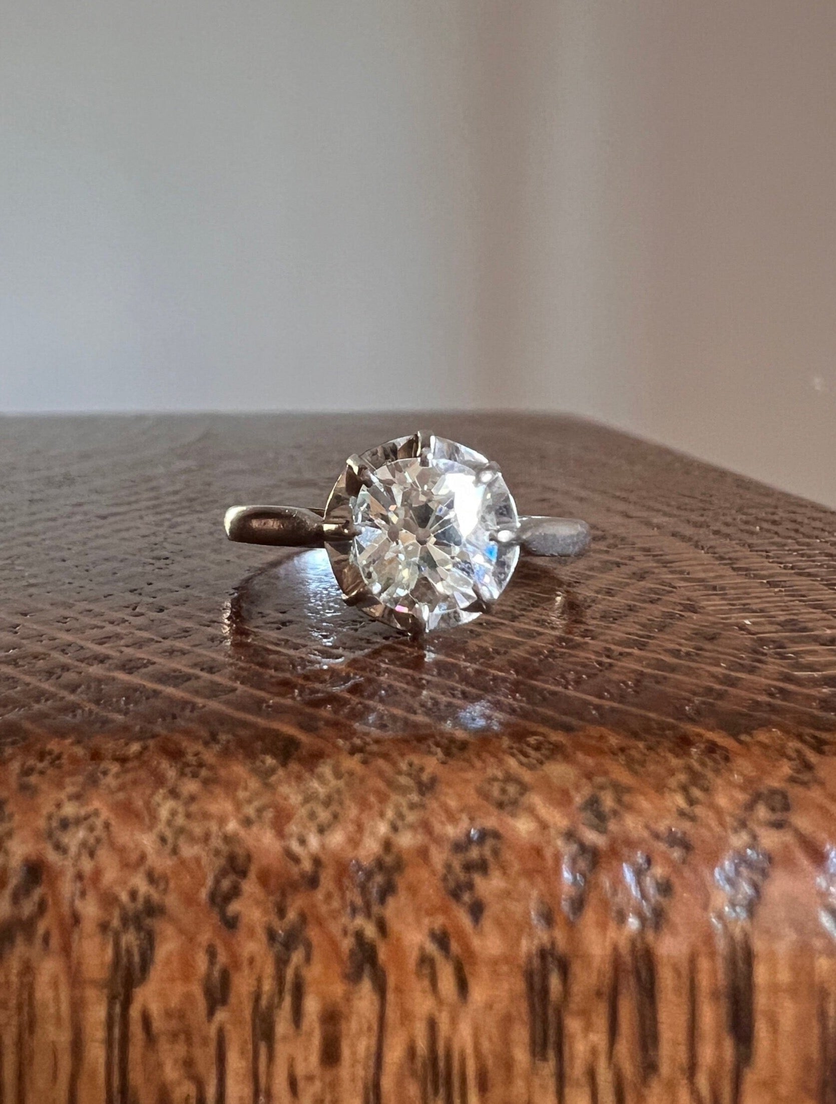 Antique crown sale setting engagement ring