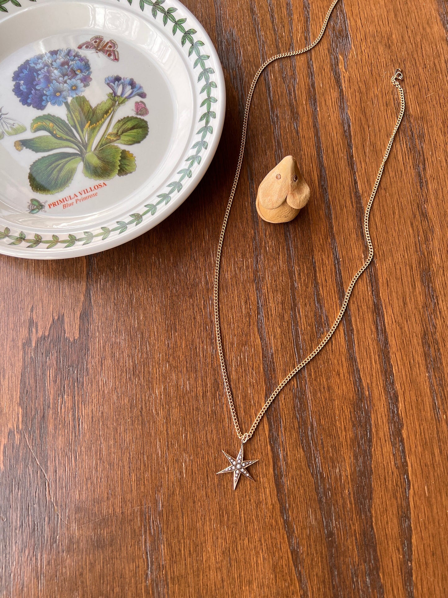 STAR Figural Seed Pearl Pendant Victorian ANTIQUE 9k Gold Romantic Gift Starburst Neckmess Neckstack Not 10k Edwardian Bridal Something Old
