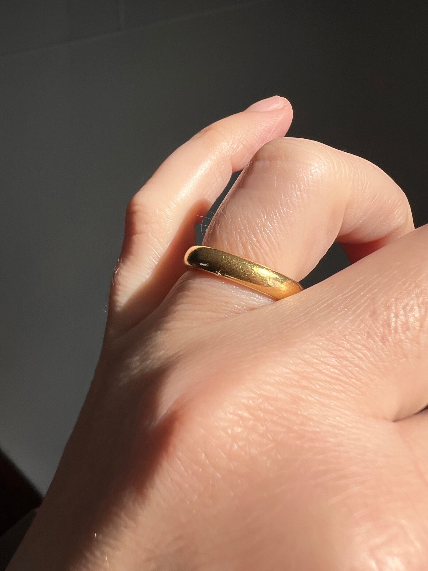 Chunky ANTIQUE TIFFANY & Co. Wedding Band 6.4g 22k Gold Ring Sturdy Donut Wide Romantic Gift Bridal Something Old Rare Buttery Glow Comfort
