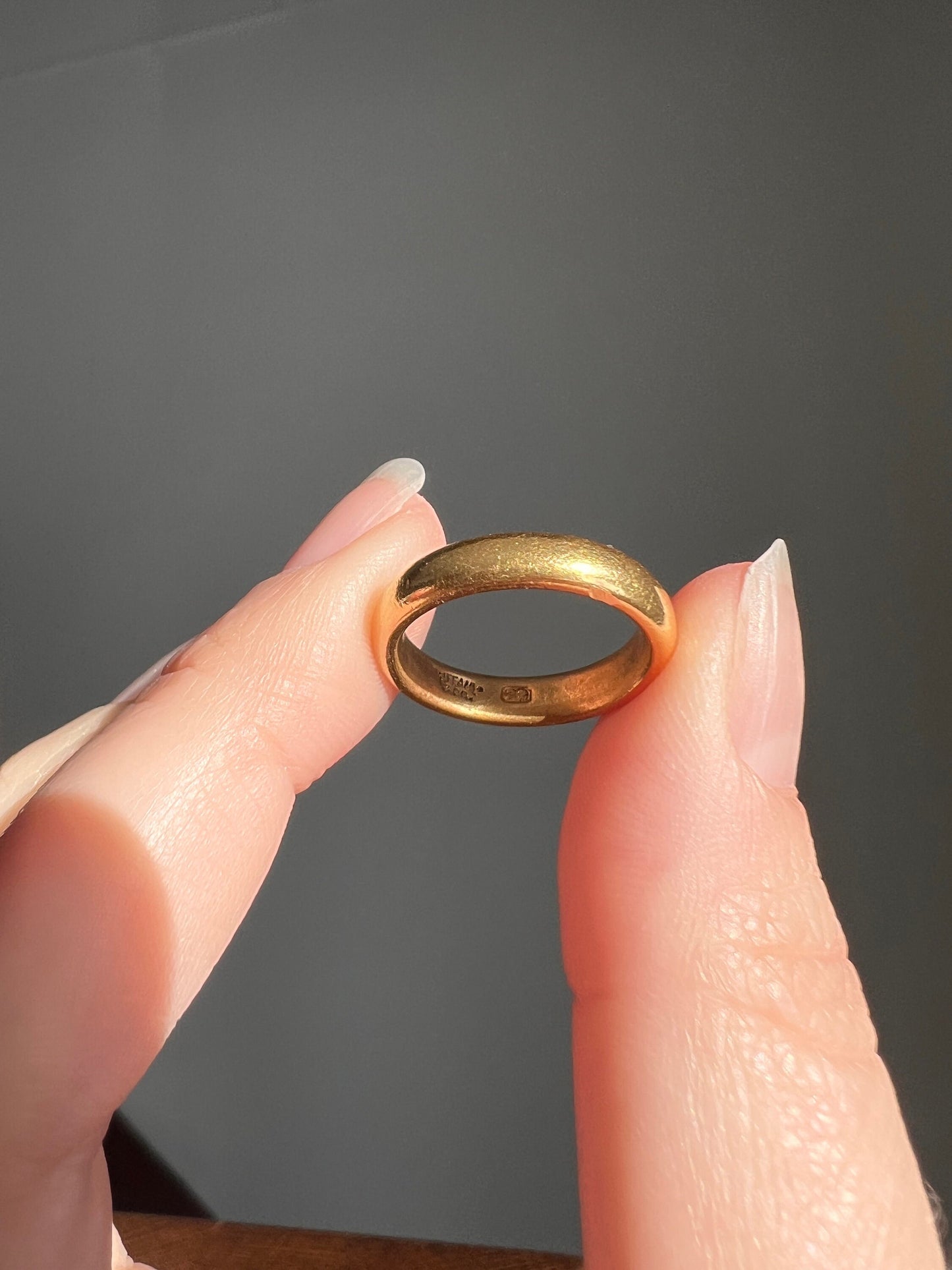 Chunky ANTIQUE TIFFANY & Co. Wedding Band 6.4g 22k Gold Ring Sturdy Donut Wide Romantic Gift Bridal Something Old Rare Buttery Glow Comfort