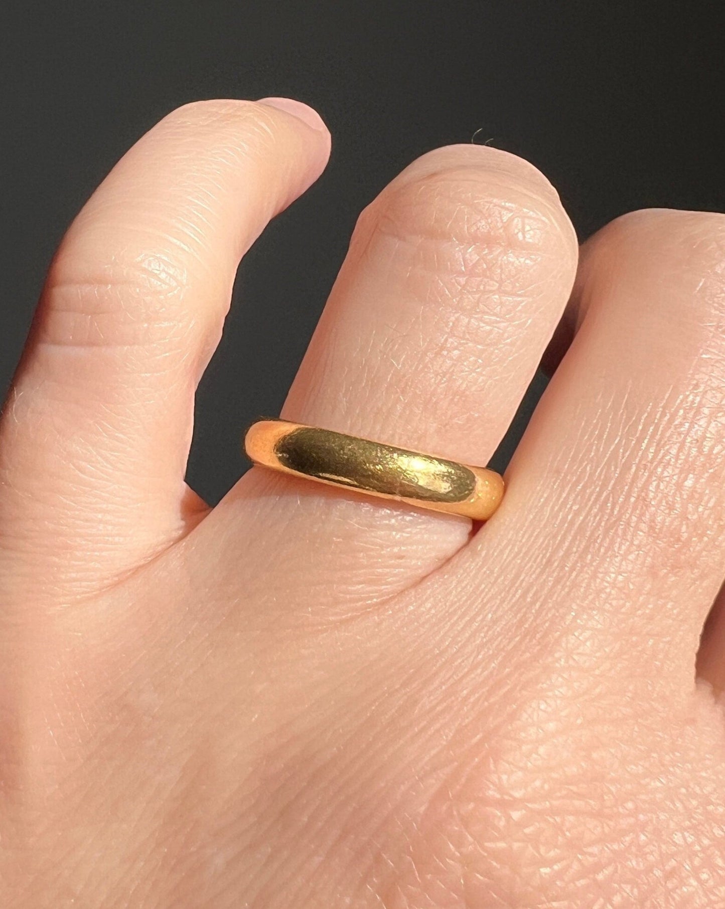 Chunky ANTIQUE TIFFANY & Co. Wedding Band 6.4g 22k Gold Ring Sturdy Donut Wide Romantic Gift Bridal Something Old Rare Buttery Glow Comfort