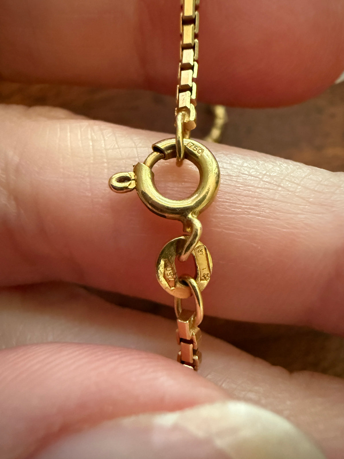 PEAR Triangular Antique XL Natural 3.5 Carats Old Dutch Rose Cut DIAMOND Pendant 14k Gold 5.4 Carats Face Up Retro Vintage 18k Venetian Chain
