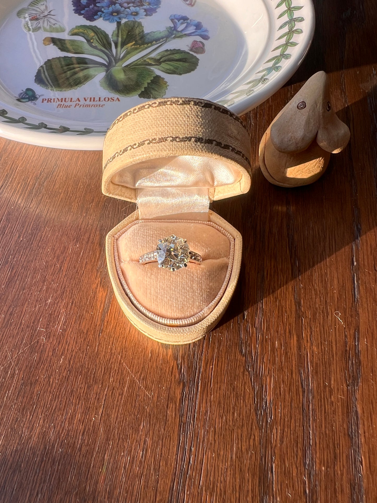 Special French Antique 3.5 CARAT Old European Cut DIAMOND Eye Clean Solitaire Rose Cuts Engagement Ring 18k Gold Platinum Fiery 3.65ctw OEC