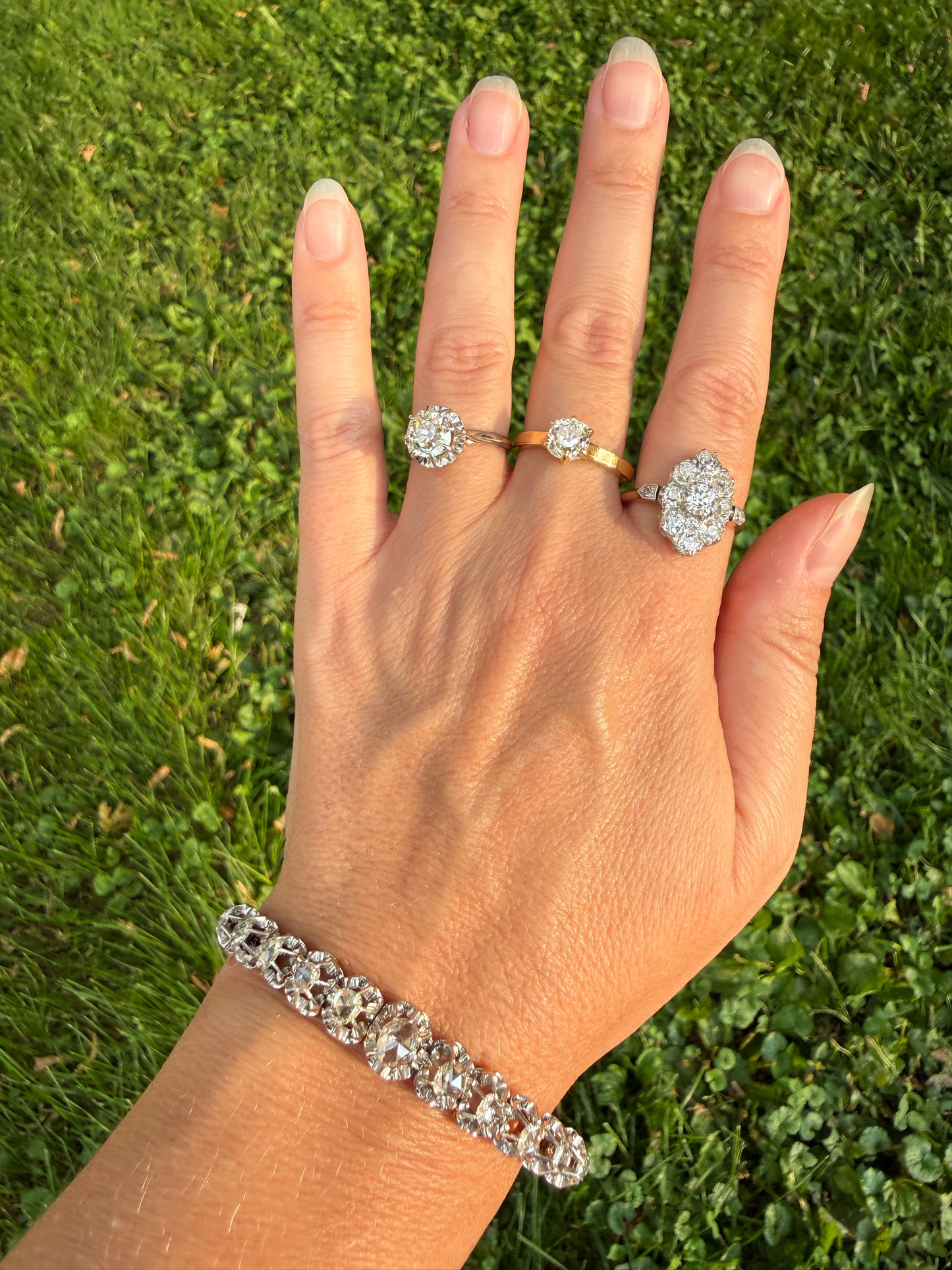 Antique 1.3 CARAT Natural Eye Clean Warm Old Mine Cushion Cut DIAMOND Solitaire French Vintage Engagement Ring 18k Gold Solid Yellow 1.3Ct OMC