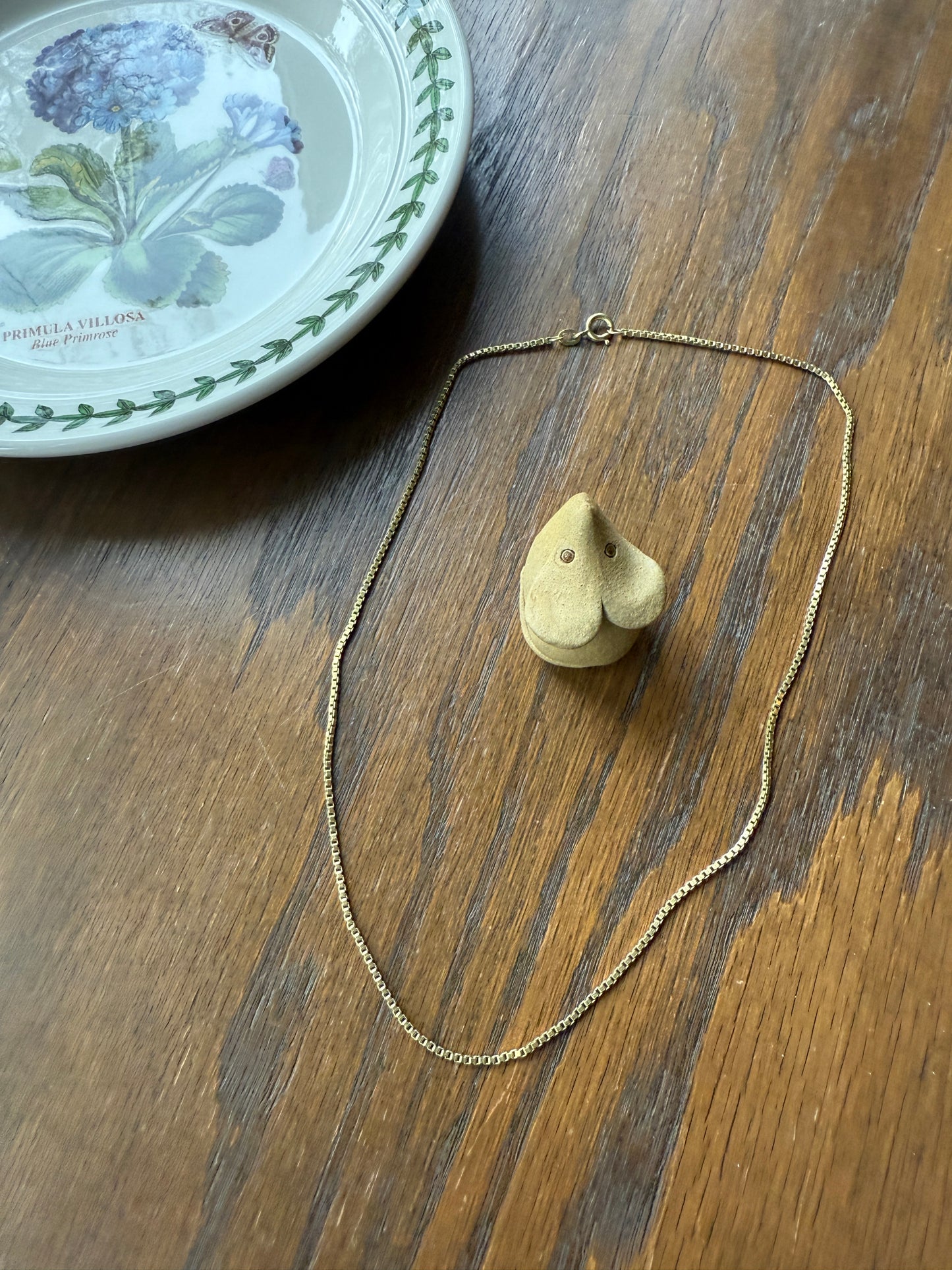 Vintage Gold Filled Box Chain Liquid Snake Tube Chain Layering Necklace Amerik