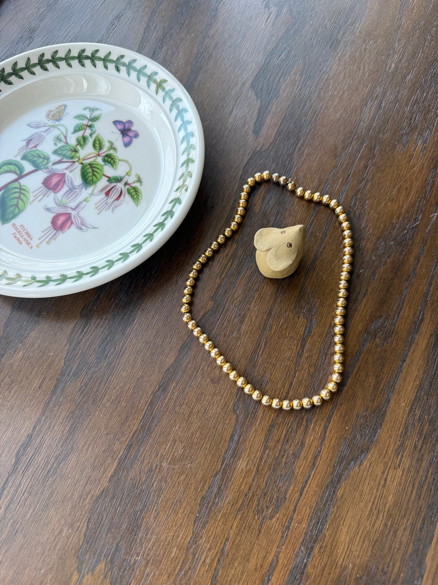 Antique Gold Filled Bead Necklace Chain #3 Uniform Size Medium 15" 26.7g Choker