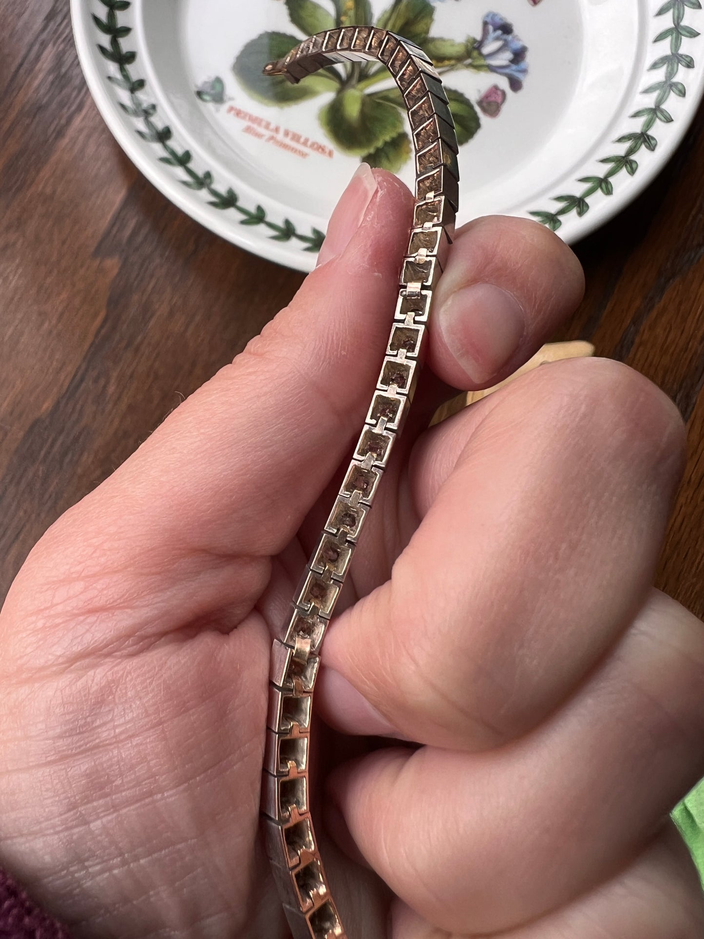 Antique 2.8 CARAT 47 Old Mine Cut DIAMOND Line Tennis Bracelet 18k White Gold French Art Deco