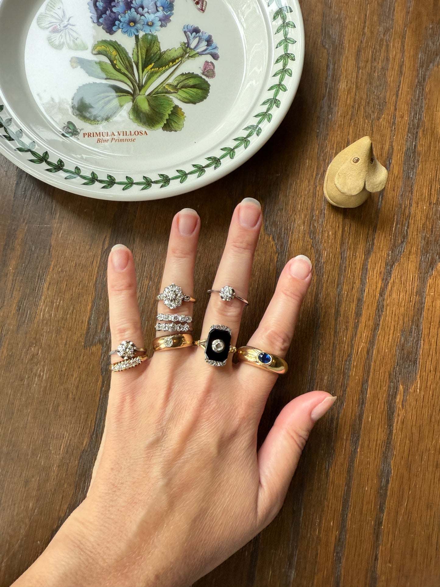 Vintage East West Natural SAPPHIRE Gypsy Ring 8.8g 18k Gold French Glowing Blue Wide Band Extra Chunky Domed Stacker Unisex Man Ring