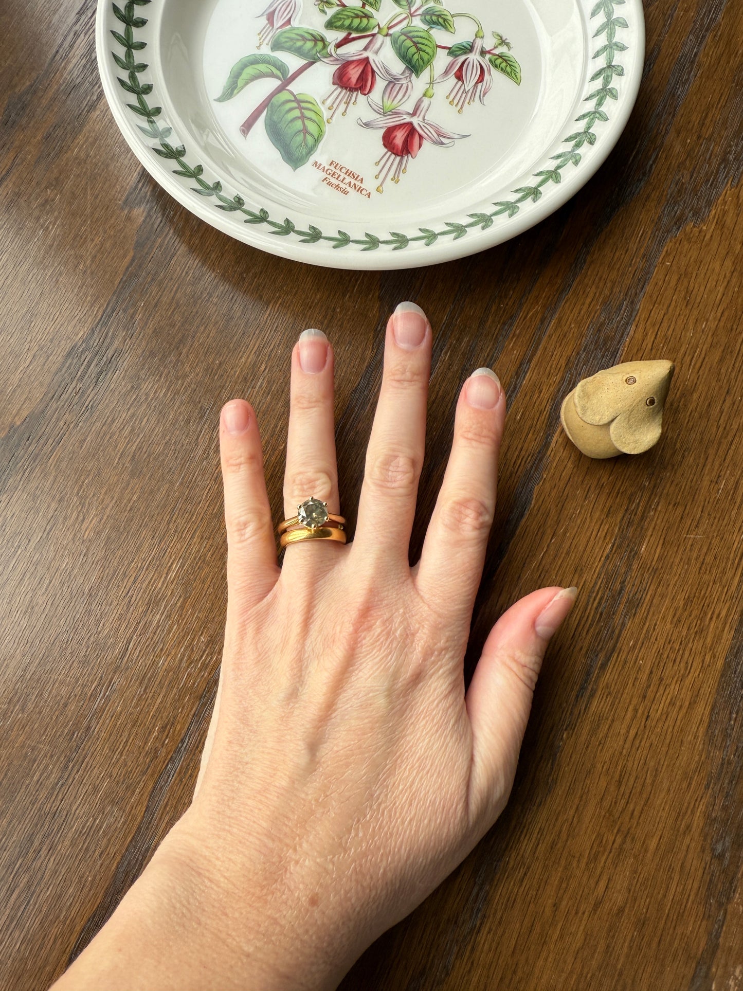 Fancy Intense Yellowish Gray Natural Diamond 2.4 Carat Solitaire Ring Smoky Inner Glow Aura French Vintage 18k Gold Unique Engagement Ooak