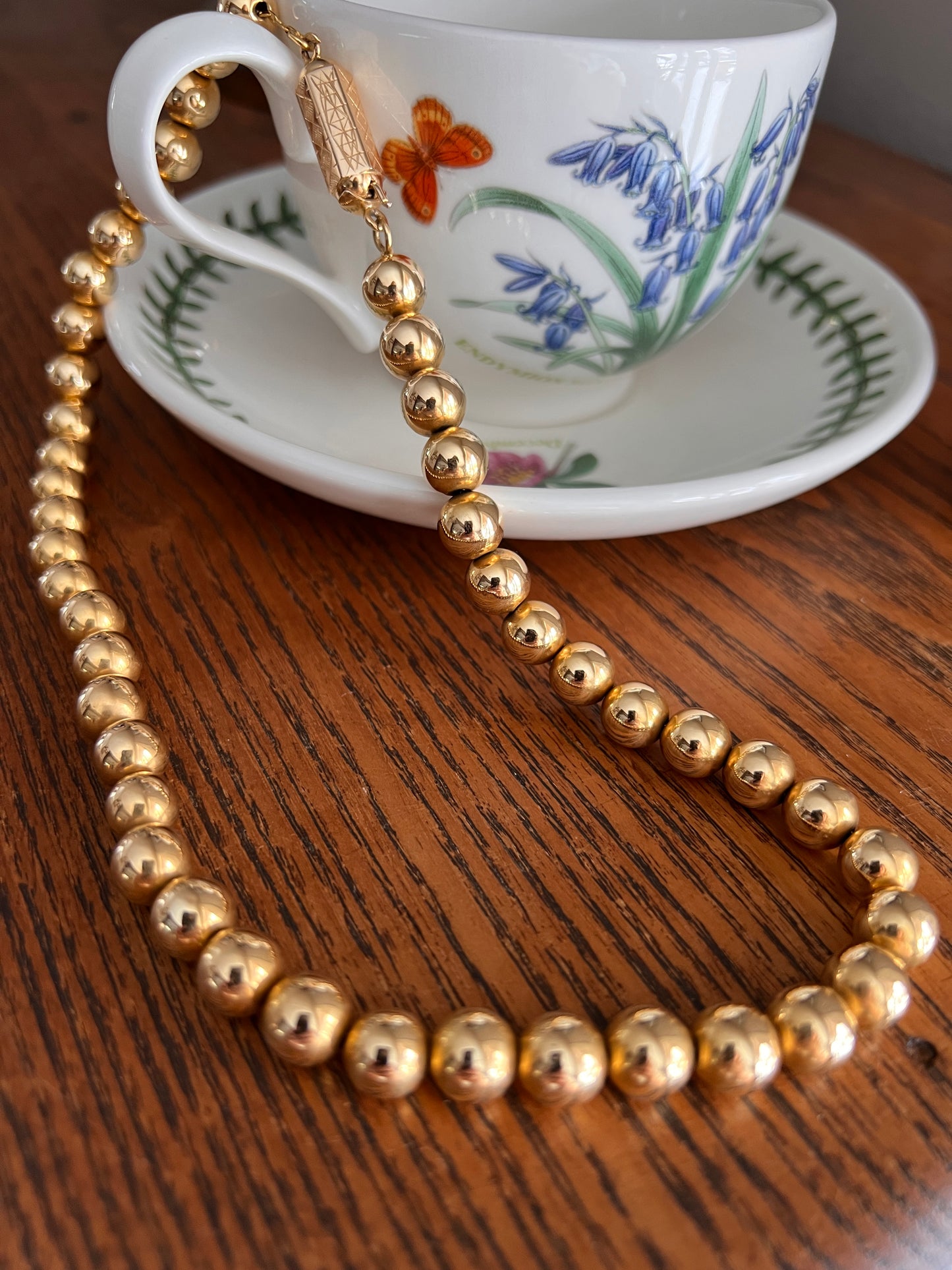 XL Chunky French Vintage to Antique 27.2g 18k GOLD Pearl Solid Traditional Marseille Necklace Ornate Clasp Beads