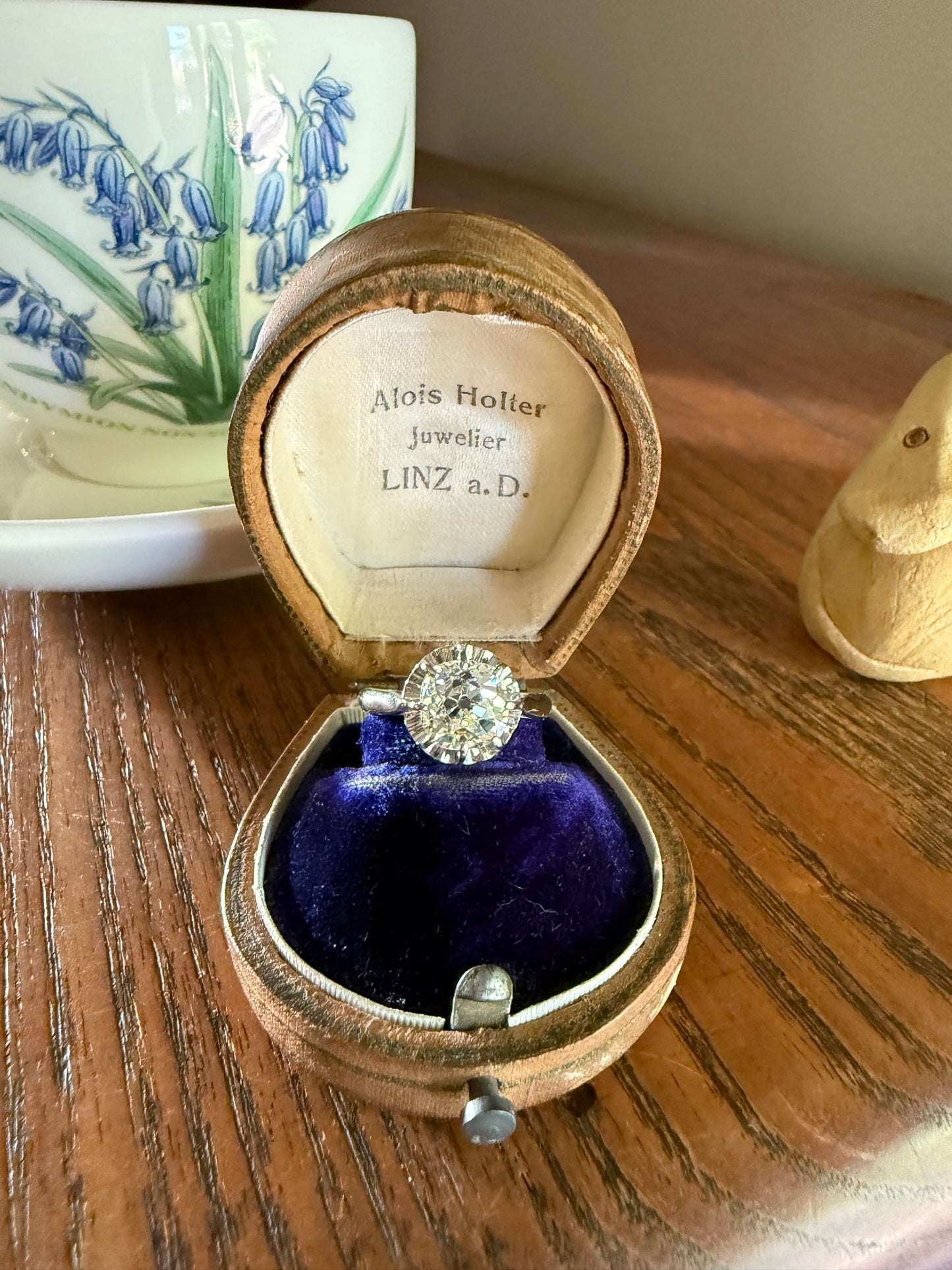 Original Vintage Eye Clean 1.55 Carat Natural Old Mine Cut DiAMOND Solitaire Ring French 18k White GOLD Platinum Engagement Art Deco 1.5Ctw