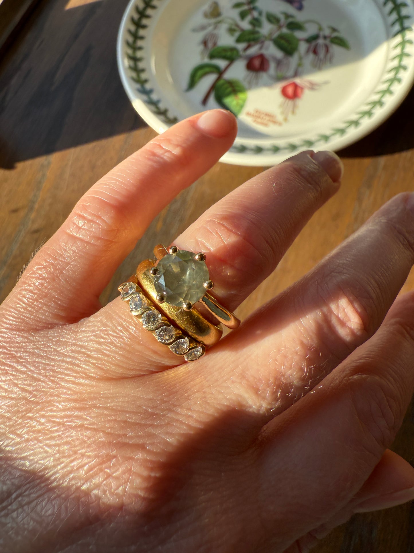 Fancy Intense Yellowish Gray Natural Diamond 2.4 Carat Solitaire Ring Smoky Inner Glow Aura French Vintage 18k Gold Unique Engagement Ooak