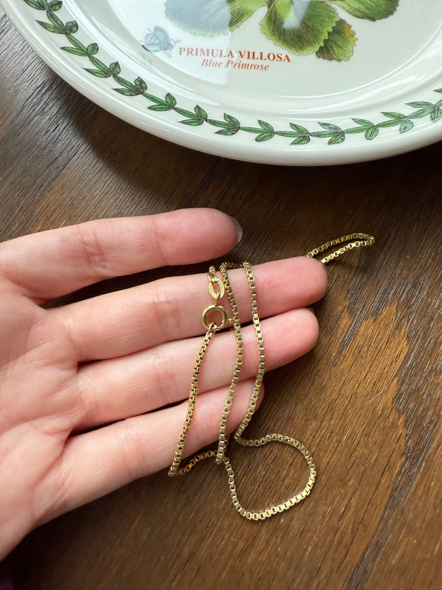 Vintage Gold Filled Box Chain Liquid Snake Tube Chain Layering Necklace Amerik