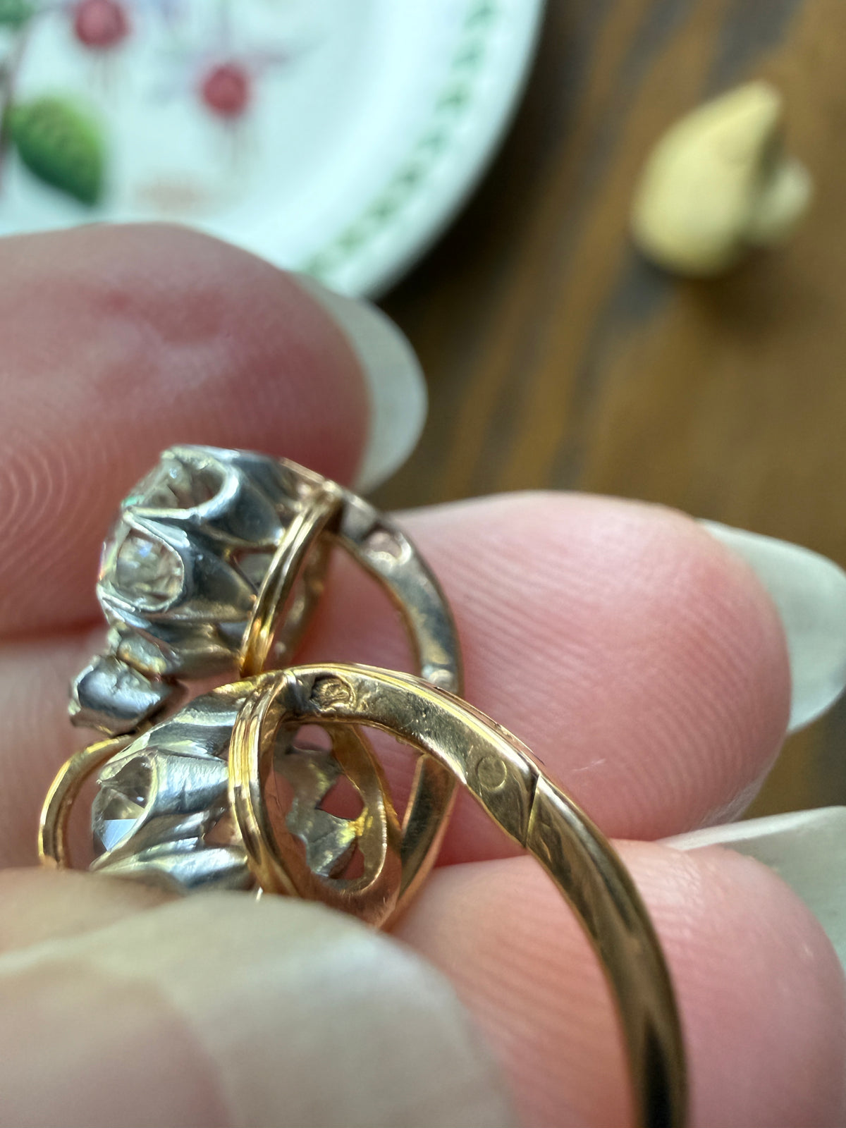 BOXED Original Antique 1.75 Carat Tdw Old Mine Cut Diamond Earrings 18k Gold Platinum French Victorian Dangle Dormeuse Gift Belle Epoque