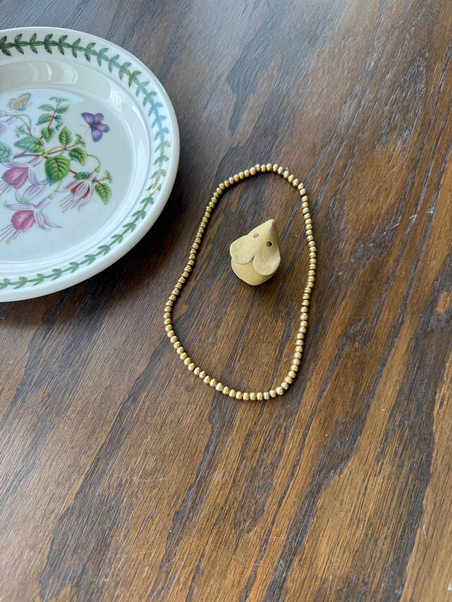 Antique Gold Filled Bead Necklace Chain #1 Uniform Size 14.25" 8.1g Choker