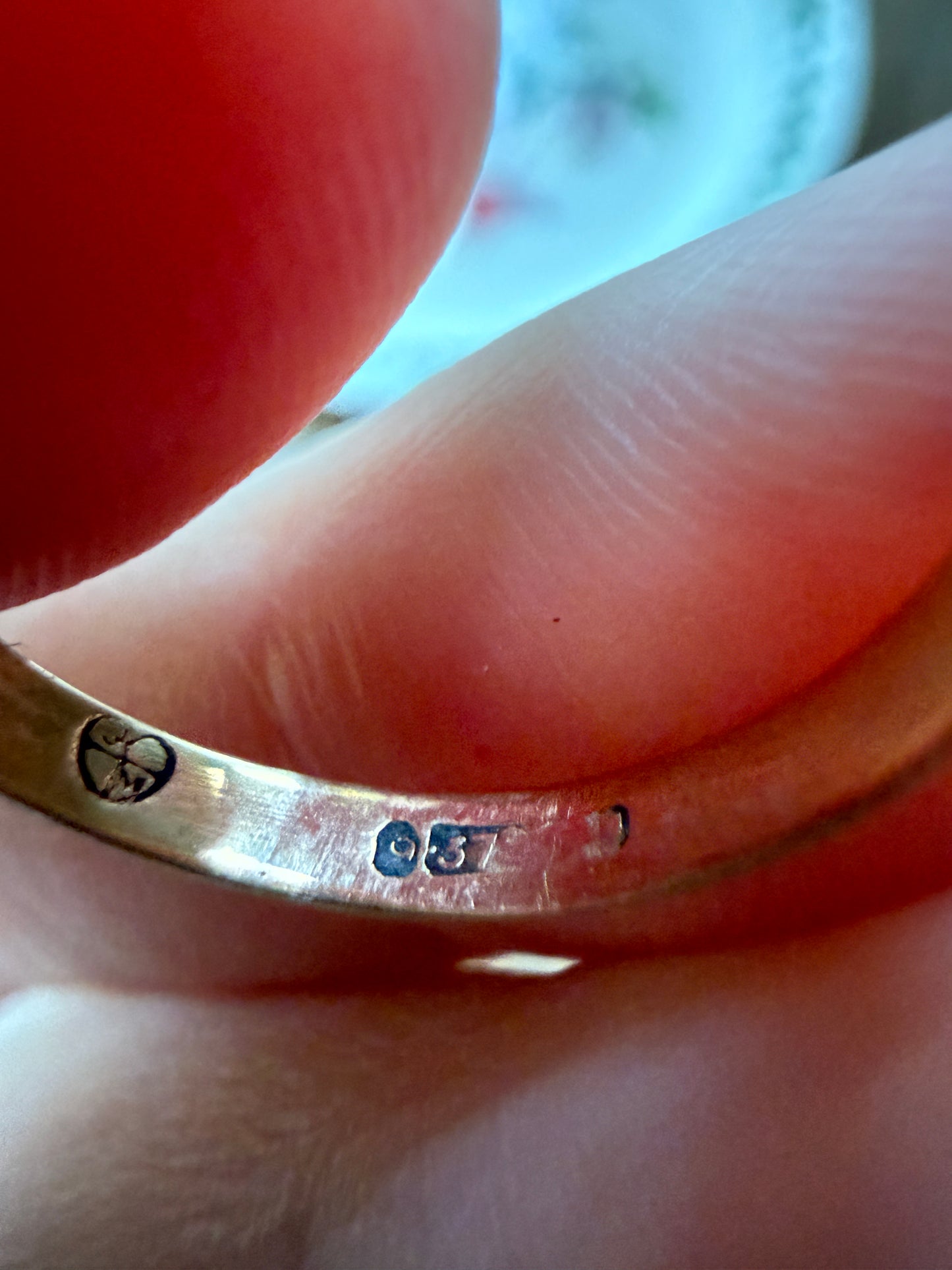 DOUBLE HEART 9k Gold Romantic Wedding Band Signet Betrothal Ring Stacker Ready to Engrave