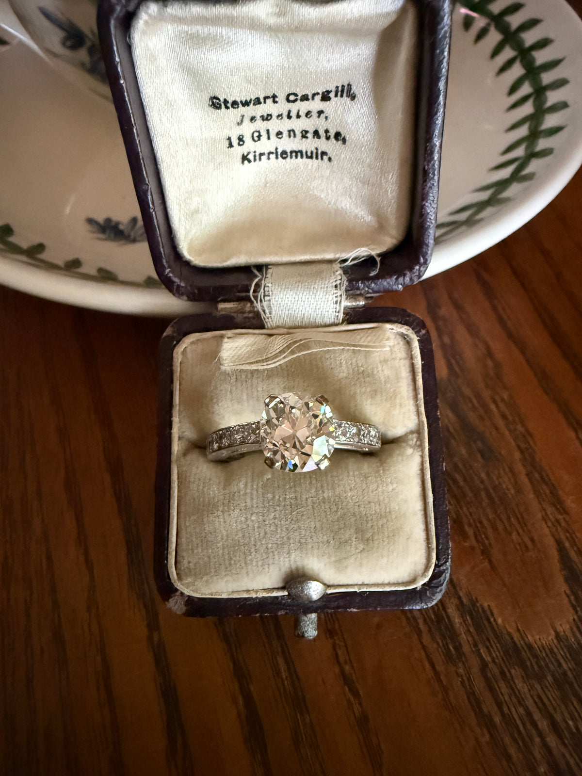 Original Vintage Eye Clean 2.25 Carat Natural Antique Old Mine Cut DiAMOND Solitaire Ring French 18k White GOLD Engagement Art Deco 2.75Ctw