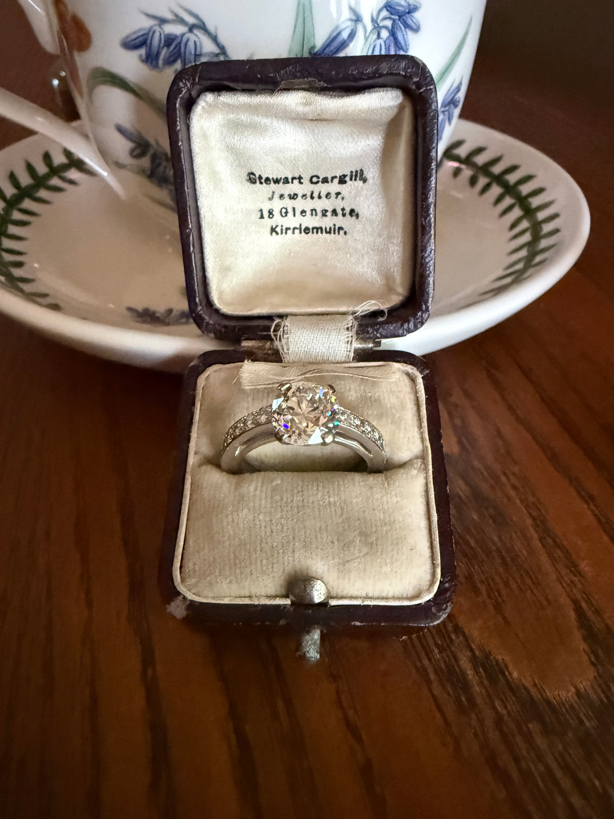 Original Vintage Eye Clean 2.25 Carat Natural Antique Old Mine Cut DiAMOND Solitaire Ring French 18k White GOLD Engagement Art Deco 2.75Ctw
