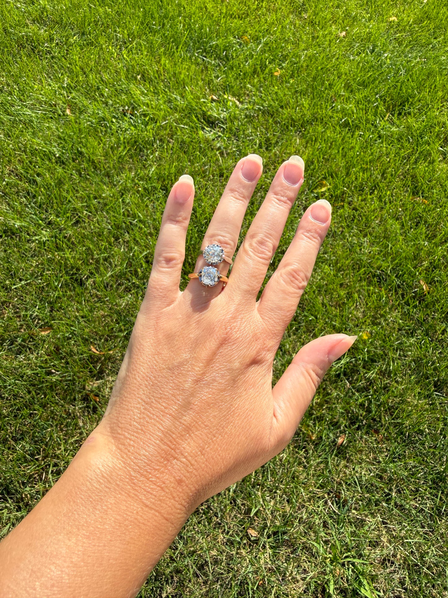 Original Vintage Eye Clean 1.55 Carat Natural Old Mine Cut DiAMOND Solitaire Ring French 18k White GOLD Platinum Engagement Art Deco 1.5Ctw