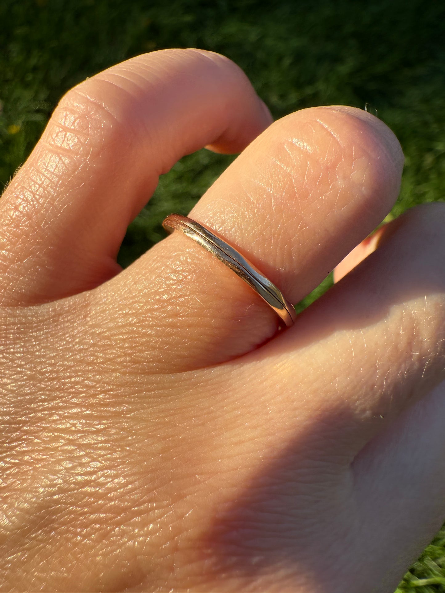 DATED 1833 GEORGIAN Era French Antique 18k Gold GIMMEL Twin Wedding Band Skinny Puzzle RiNG Beveled Faceted