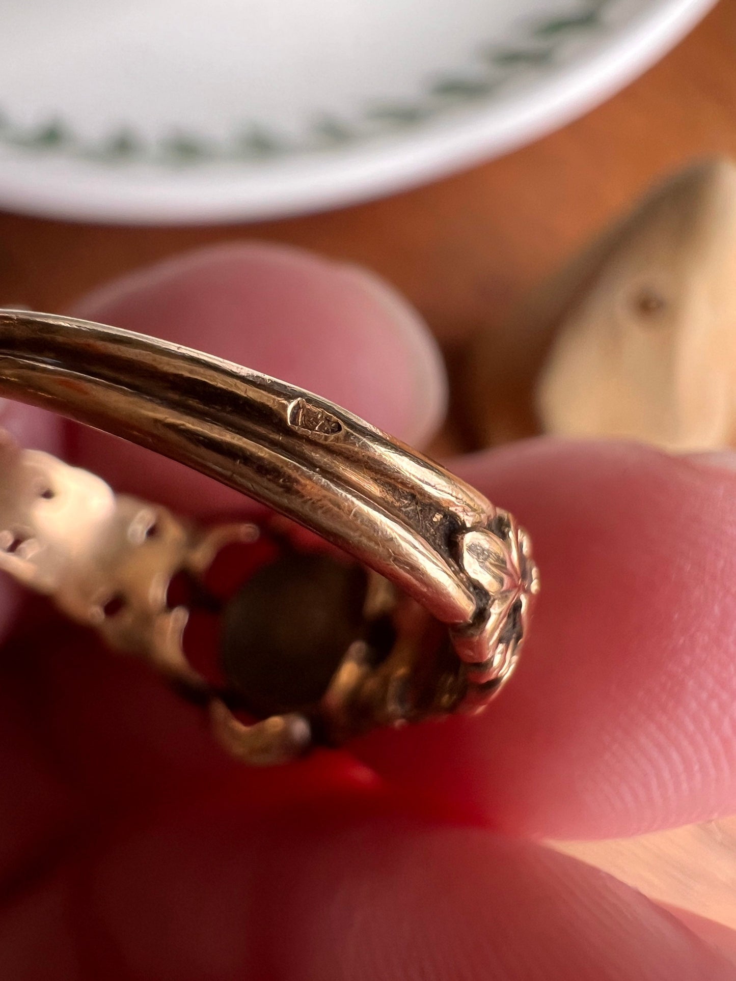RARE 1700s Chiffre Triangle Rose Cut DIAMOND Ring French ANTiQUE Cobblestone Cluster Buttercup 18k Gold Fleur de Lis Victorian Band