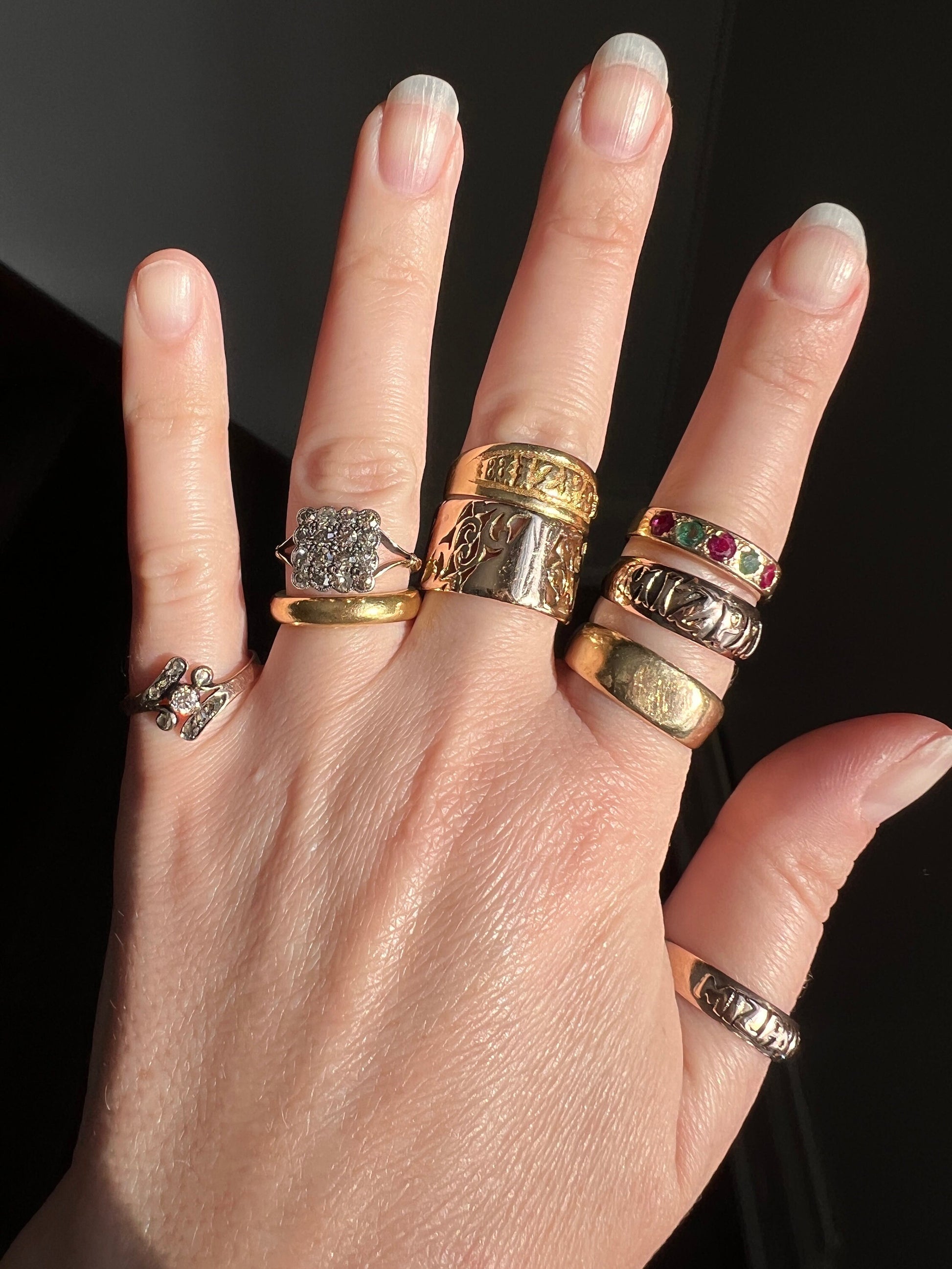 Diamond Ring Tiffany And Co Pinky Ring Chunky ANTIQUE TIFFANY