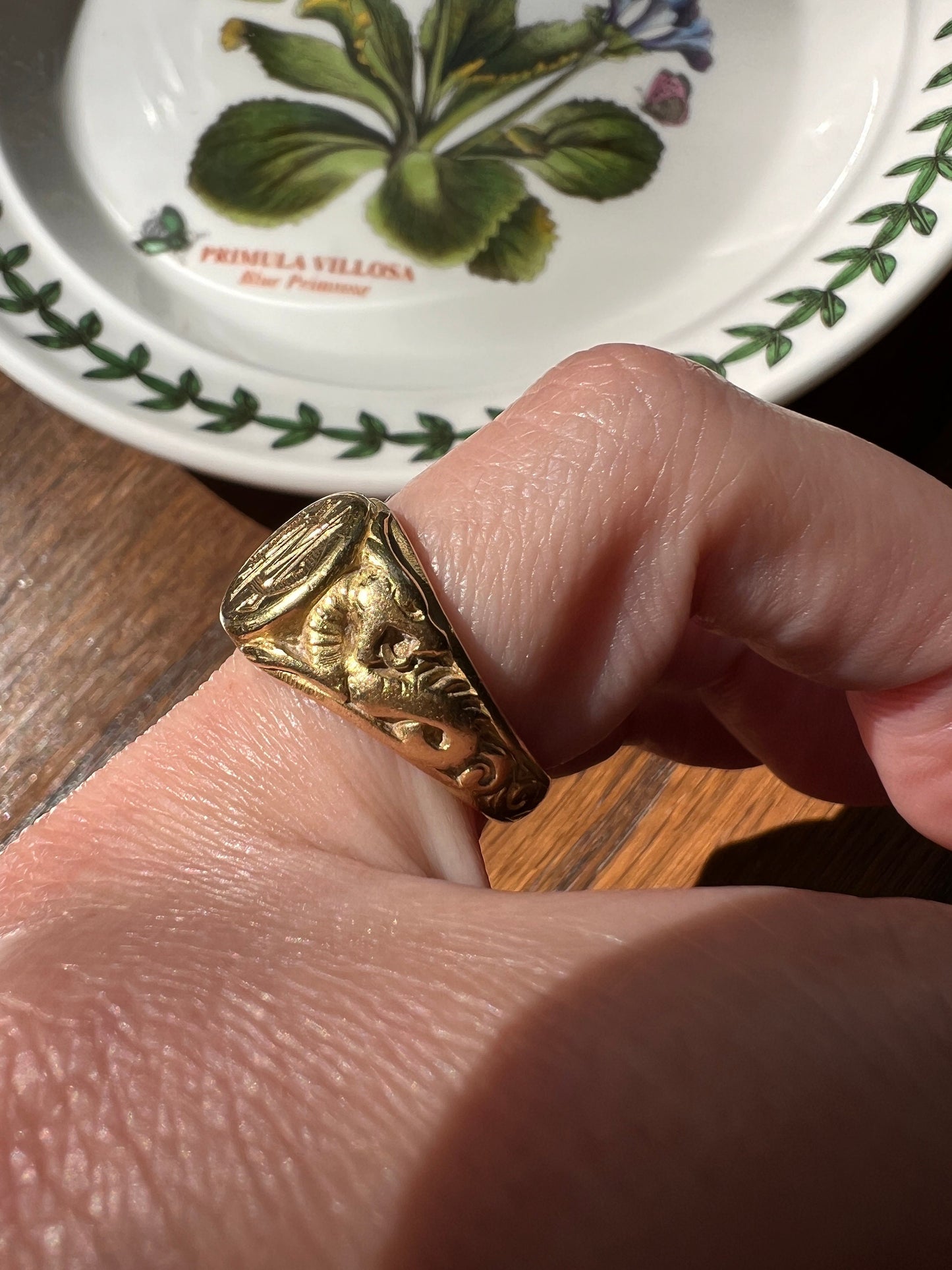 DRAGON Figural HEAVY French Antique Signet RING 12.2g 18k Gold Solid Chunky Band Rare Gift Victorian Belle Epoque Art Nouveau Unisex Md Dm