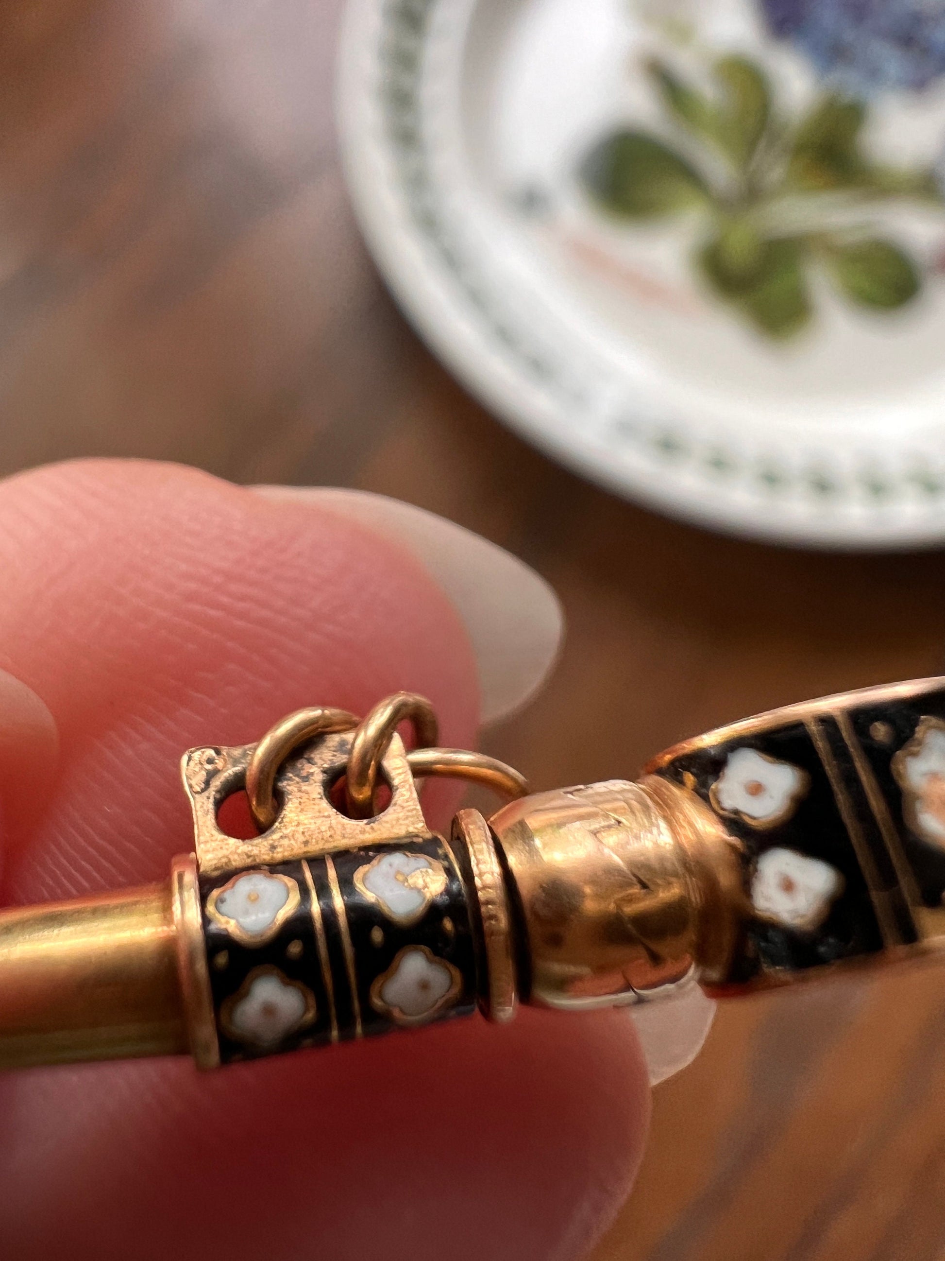 French Napoleon Bonaparte Georgian Era Antique 18k Gold Enamel Watch Key PENDANT Minimalist Neckmess Necklace Bracelet Charm Romantic Gift