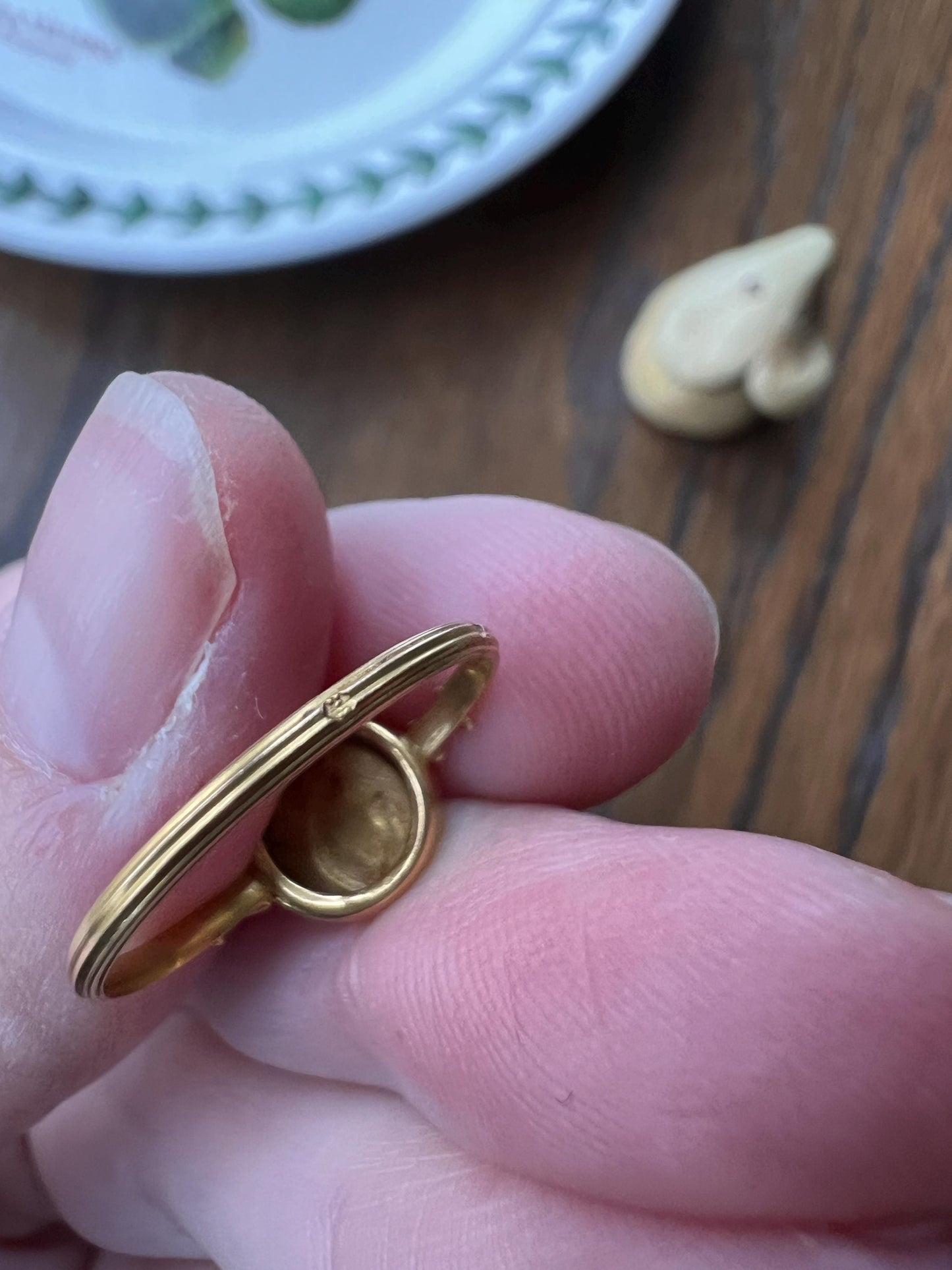 CHERUB Figural Angel Victorian Ring Art Nouveau E. Dropsy French 18k Gold Solid Protection Religious Confirmation Gift Amazing Detail