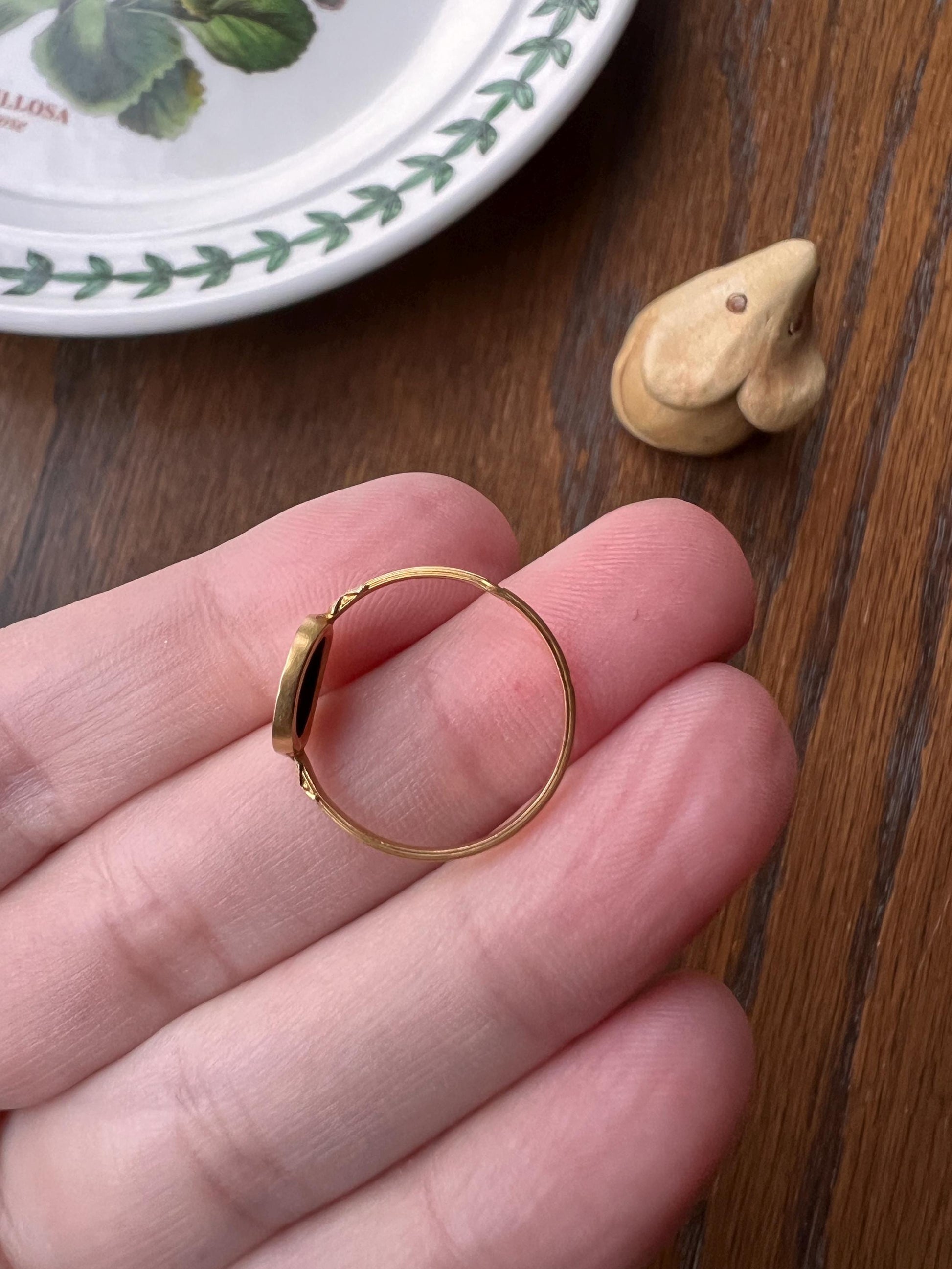 CHERUB Figural Angel Victorian Ring Art Nouveau E. Dropsy French 18k Gold Solid Protection Religious Confirmation Gift Amazing Detail