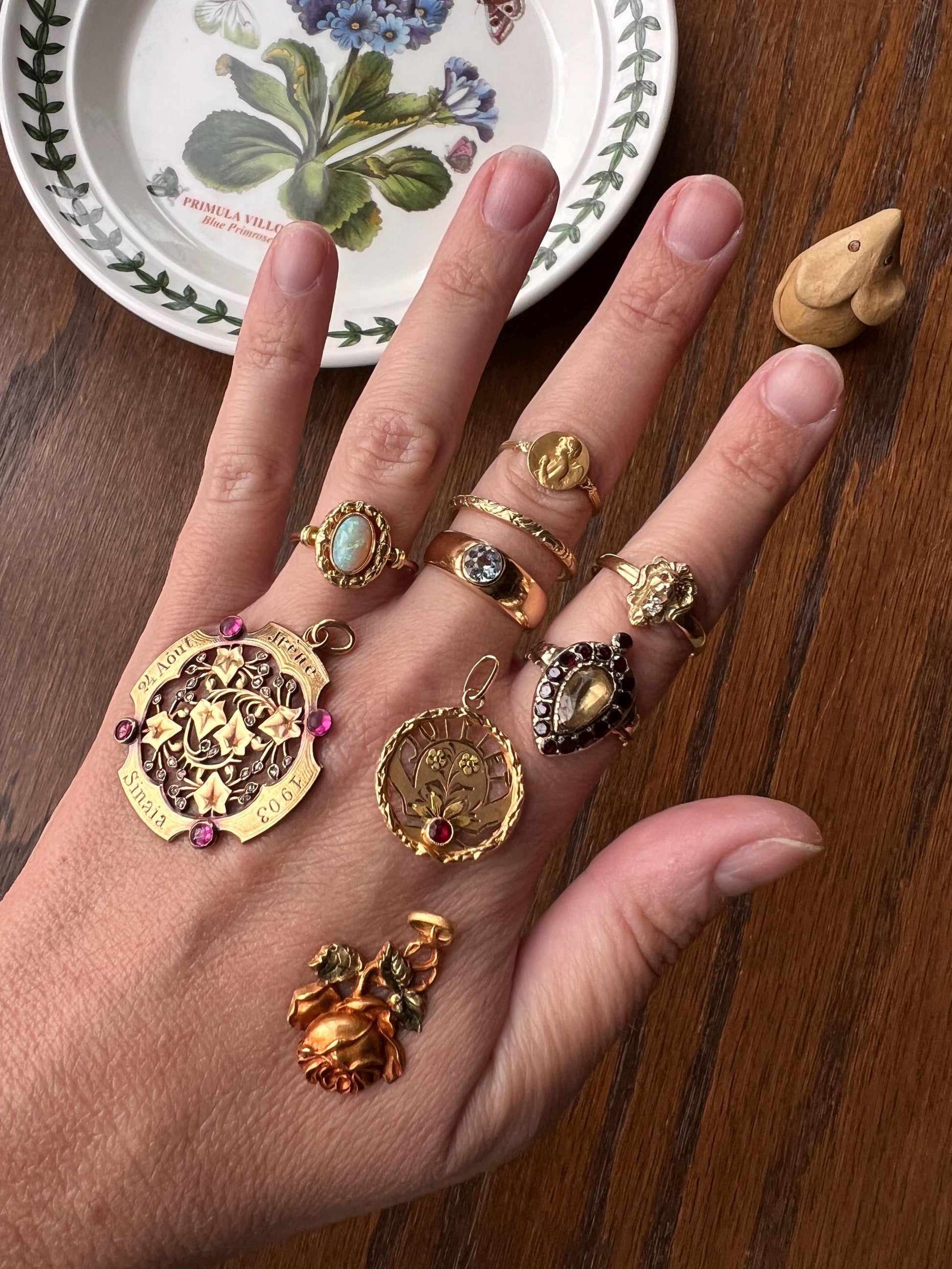 DATED 1842 Early VICTORIAN French Antique 18k Gold GIMMEL Twin Wedding Band Puzzle RiNG Embossed Engraved Donut Stacker Gift Love Georgian