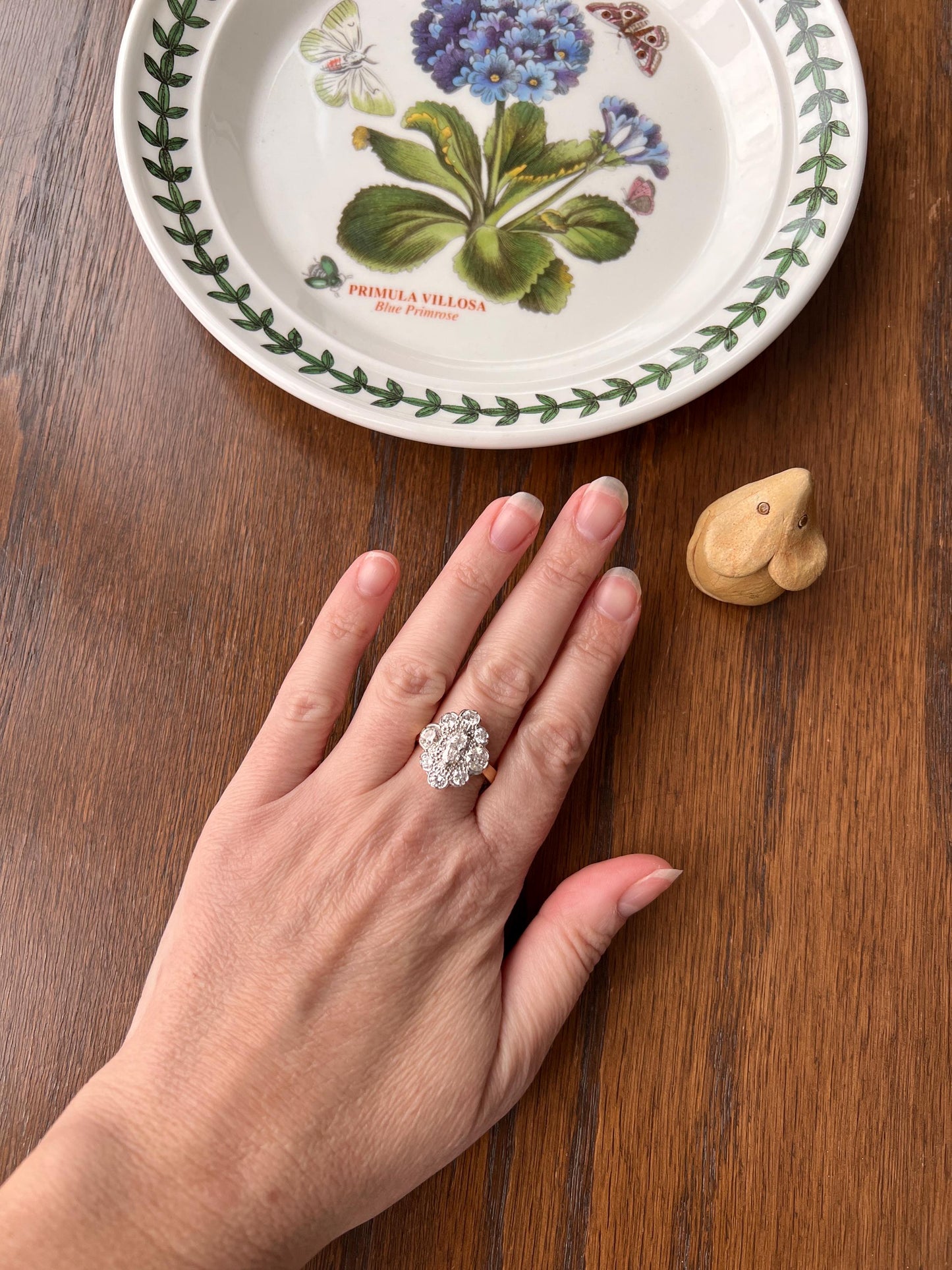 MARQUISE Antique Old Mine Cut 2.4 Carat DIAMOND Daisy Cluster Ring Eye Clean Fiery Vintage Brilliant Halo NineStone Stacker 18k Gold French