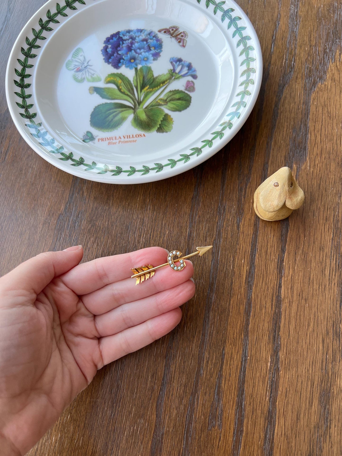 Antique " G " Initial PEARL 14k GOLD Love Token ARROW Pin Brooch ViCTORIAN Figural Pendant Conversion Romantic Unique Gift Prosperity