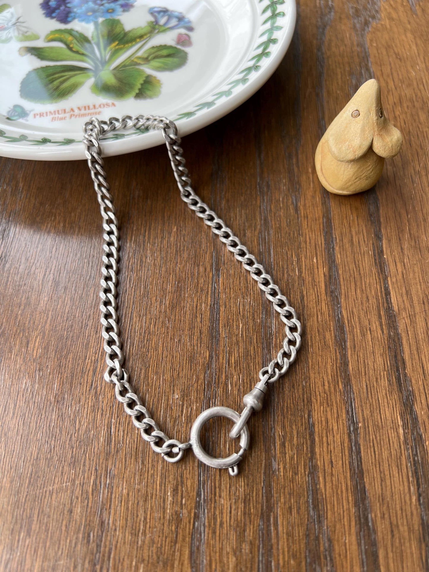 Antique Silver Metal Watch Chain Bracelet Choker Necklace Chunky Link Cable CHAIN Wriststack Neckstack Neckmess XL Spring Ring Dog Clip