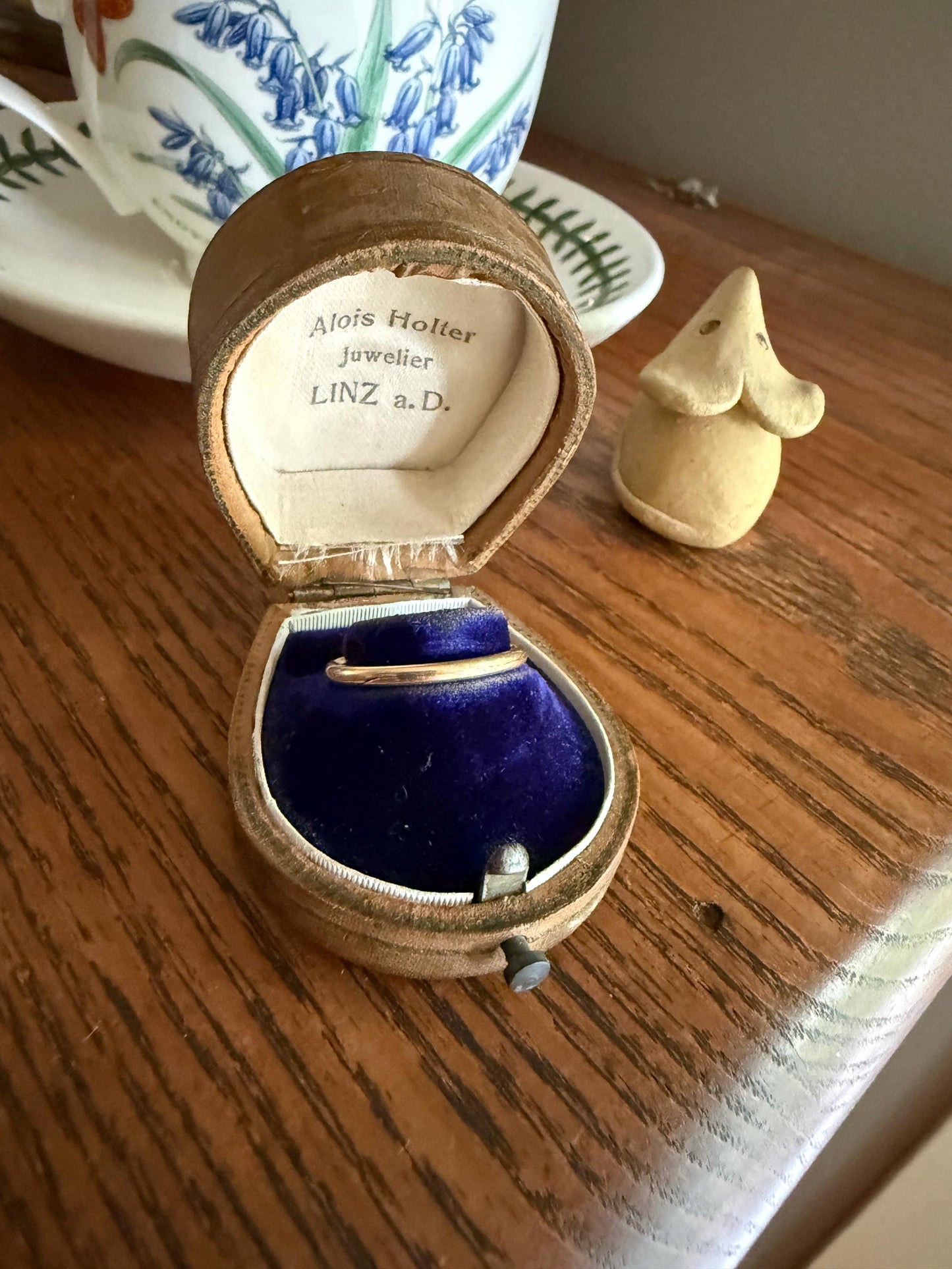 DATED 1839 Early VICTORIAN French Antique 18k Gold GIMMEL Twin Wedding Band Skinny Puzzle RiNG Donut Stacker Comfort Fit Gift Love Georgian
