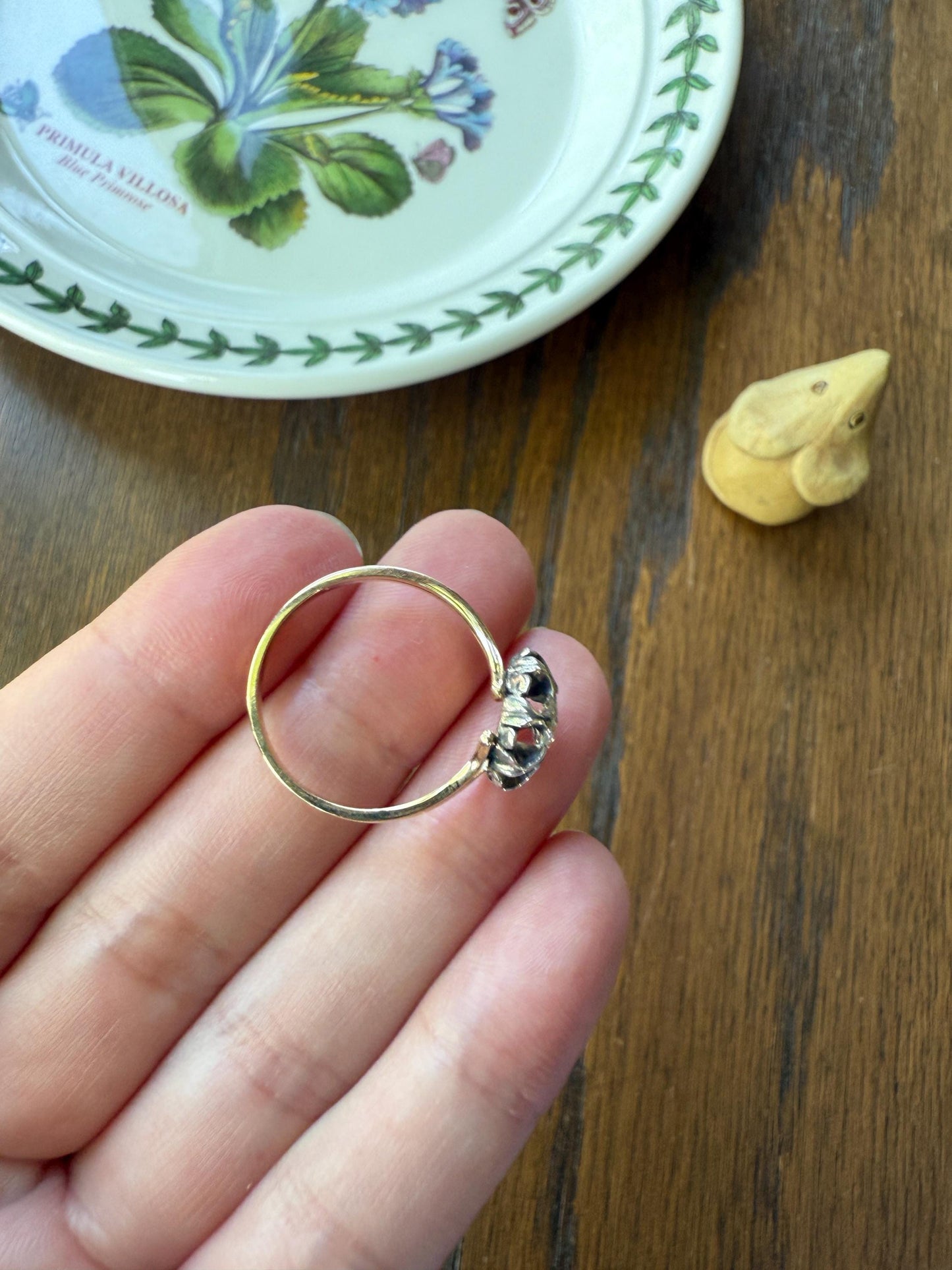 ANTIQUE Elongated Old Mine Cut Oval DIAMOND Eye Clean Silver Star Prong Basket Setting in 10k Gold Unique Buttercup Victorian .6 to 1.2 Ct.