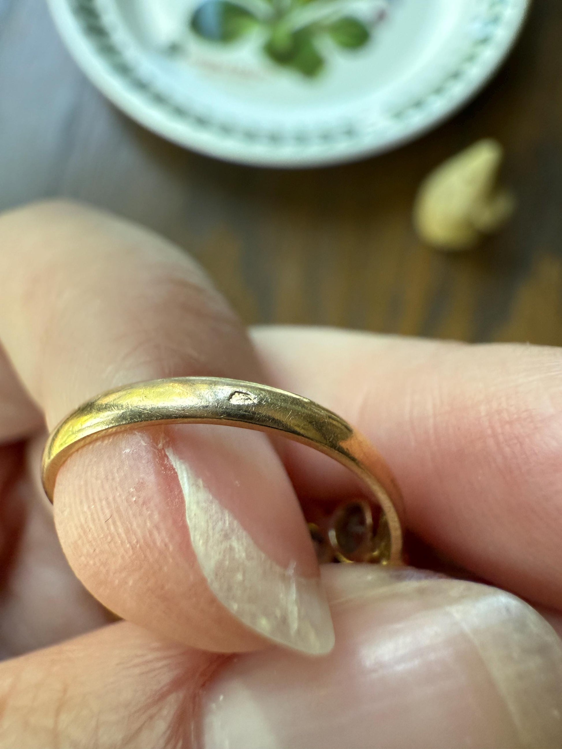 Antique Old Mine Cut Angled Bypass Three Stone Ring Rose Accents French 18k Gold Stacker Band Ringstack Ornate Swirl OMC Belle Epoque