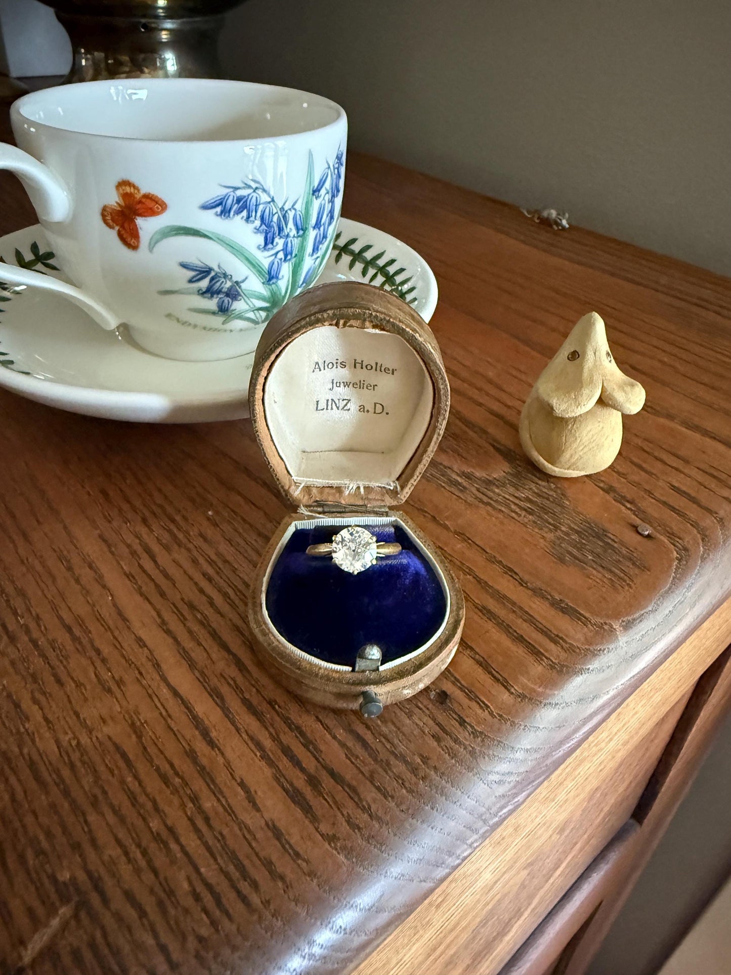 Antique Spready 1.6 CARAT Tall Old Mine Cut DIAMOND Solitaire French Engagement Ring 18k Gold Faces Up 1.8 OMC Daily Wear Stacker Love Gift