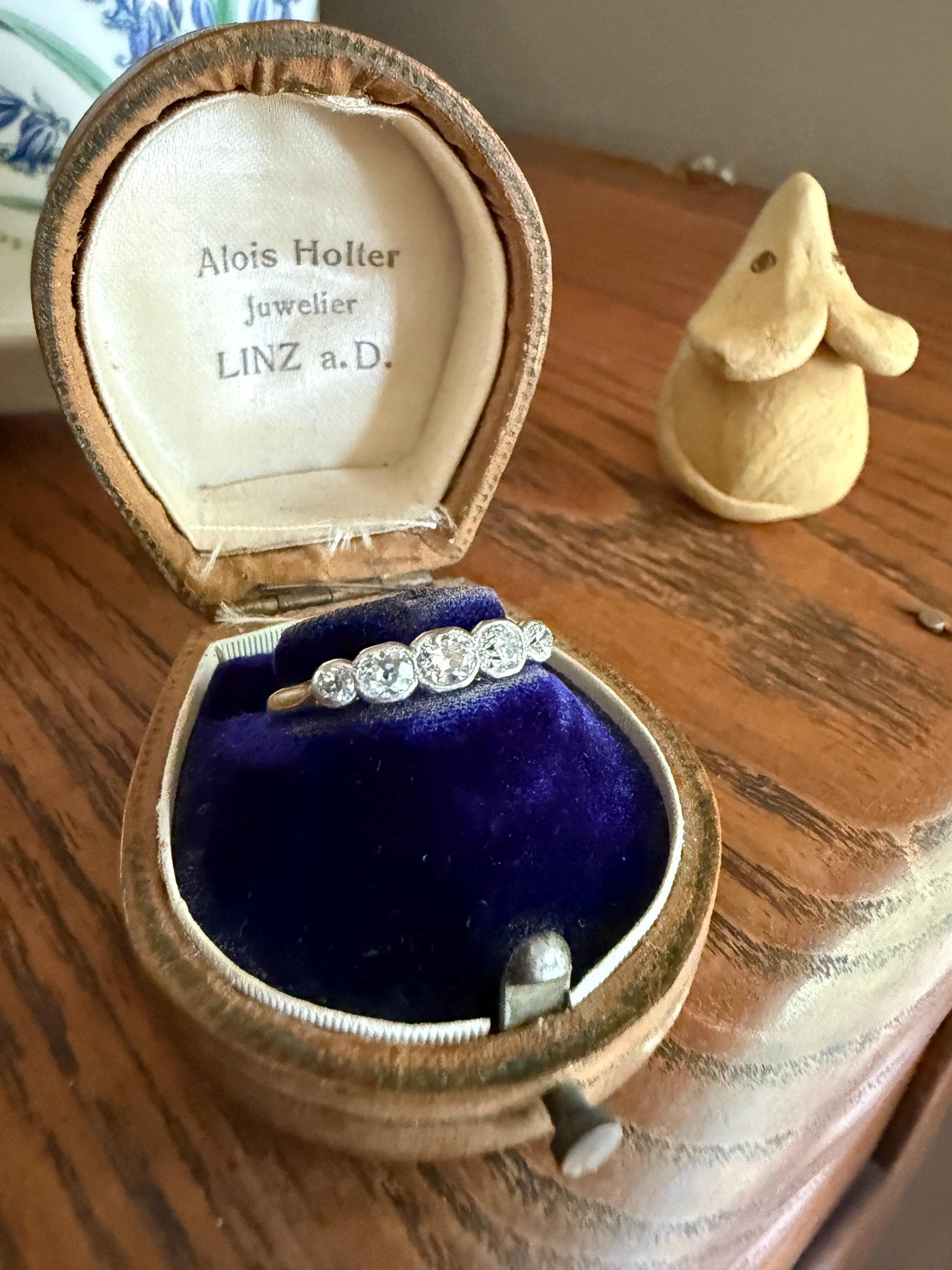 Antique Bezel Set Five Stone 0.6 Carat