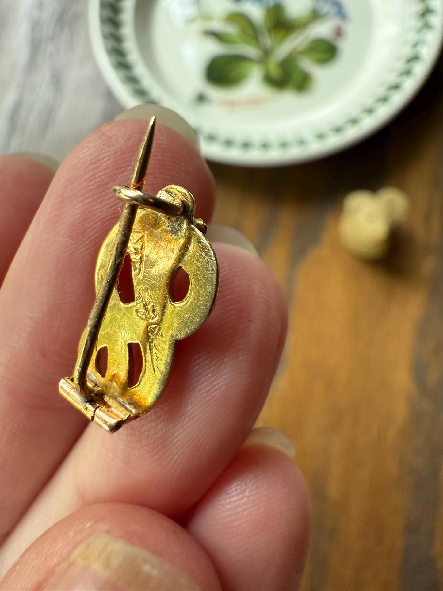 Coiled SNAKE Georgian to early Victorian Antique Figural Pin Brooch for Pendant 18k Gold Ruby Eyes Unique Gift Extender Connector
