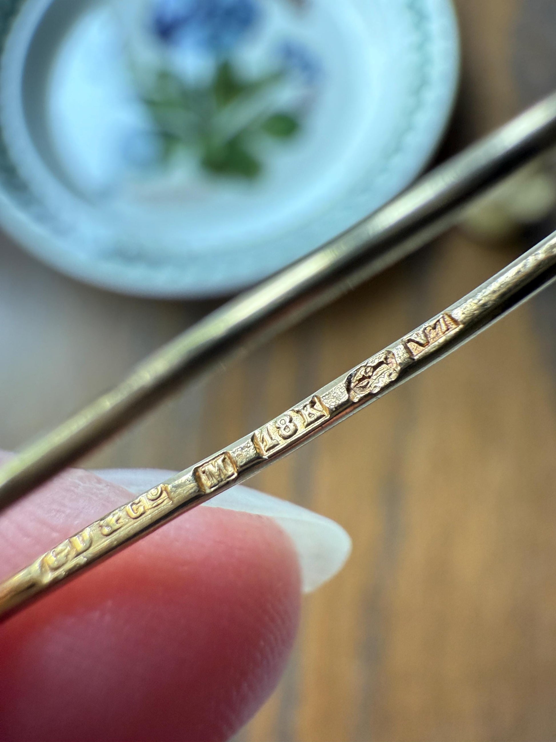 Antique c1923 Safety Pin Brooch Figural 18k Gold Bar Pendant Charm Holder Art Deco Extender Connector Parts Neckmess Neckstack Useful Gift